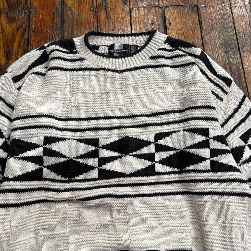 Vintage Expressions Knit Sweater Sz L