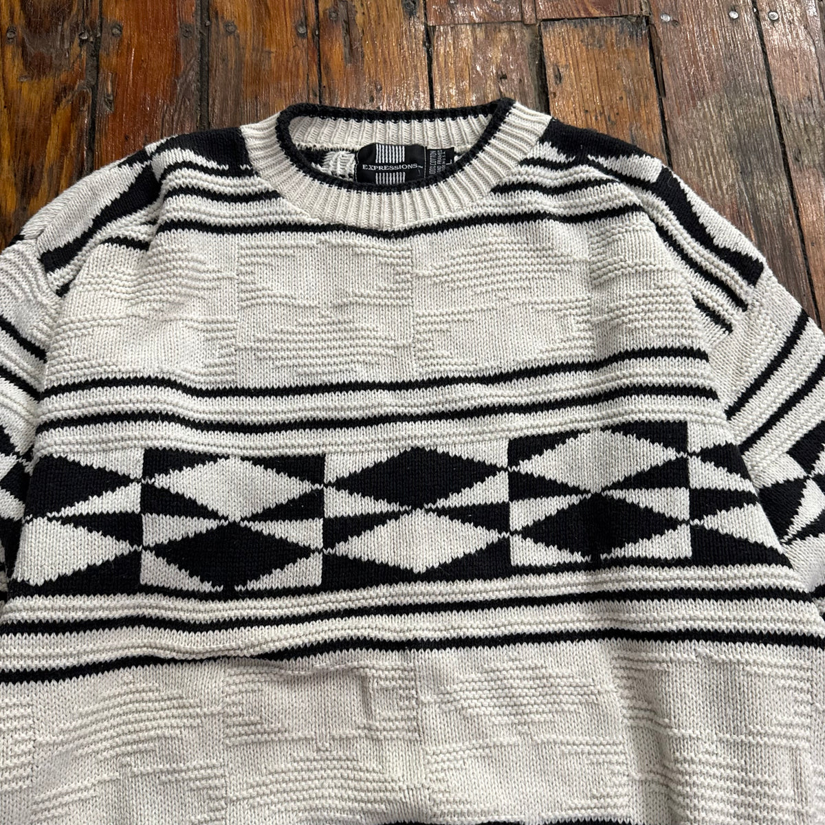 Vintage Expressions Knit Sweater Sz L