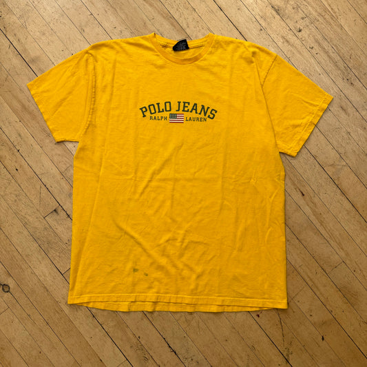 Vintage Polo Jeans SpellOut T-shirt Sz L