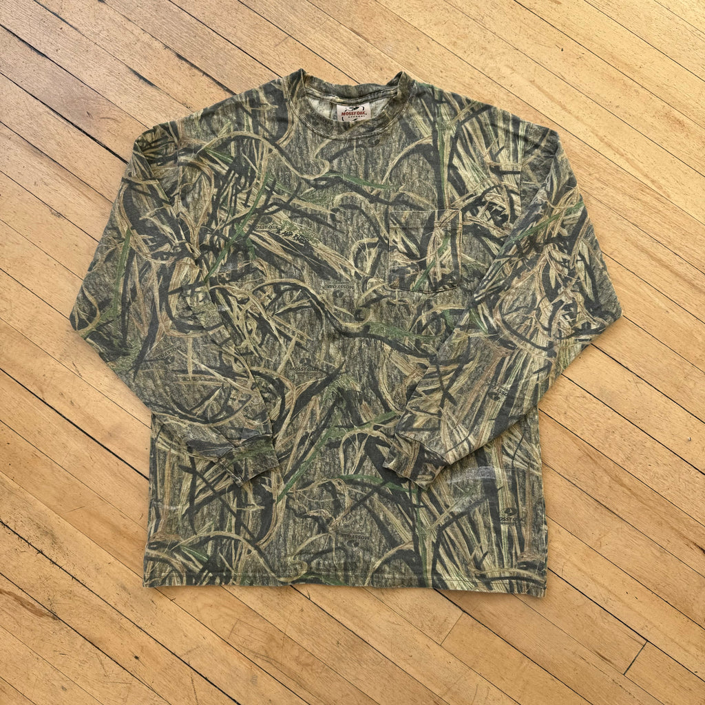 Vntg Mossy Oak Camo Long Sleeve T-shirt Sz XL
