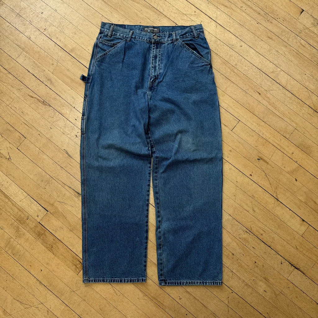 Vintage Baggy Levi Silvertab Denim Jeans Sz 36x34