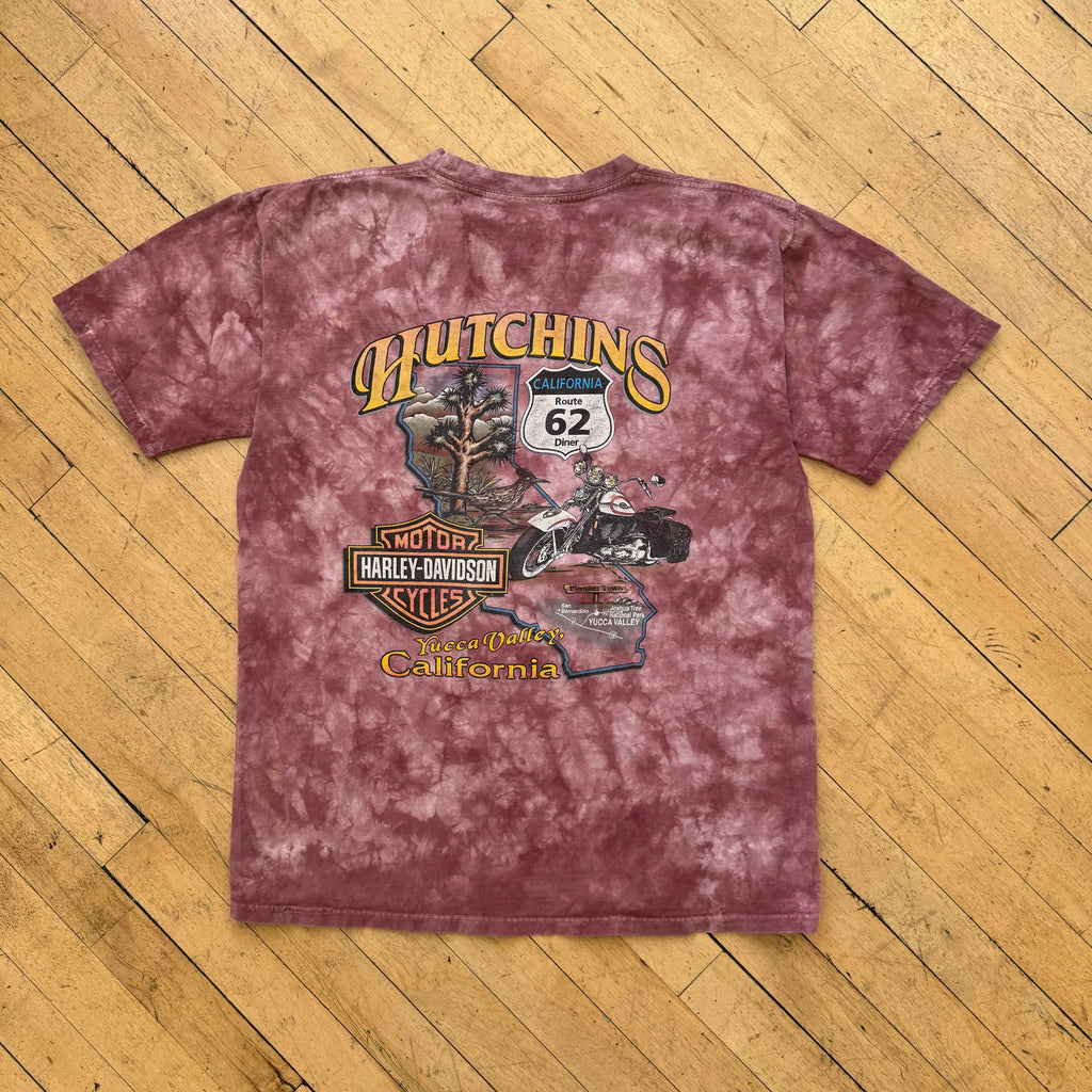 Y2K Harley Davidson TieDye Yucca Valley T-shirt Sz L