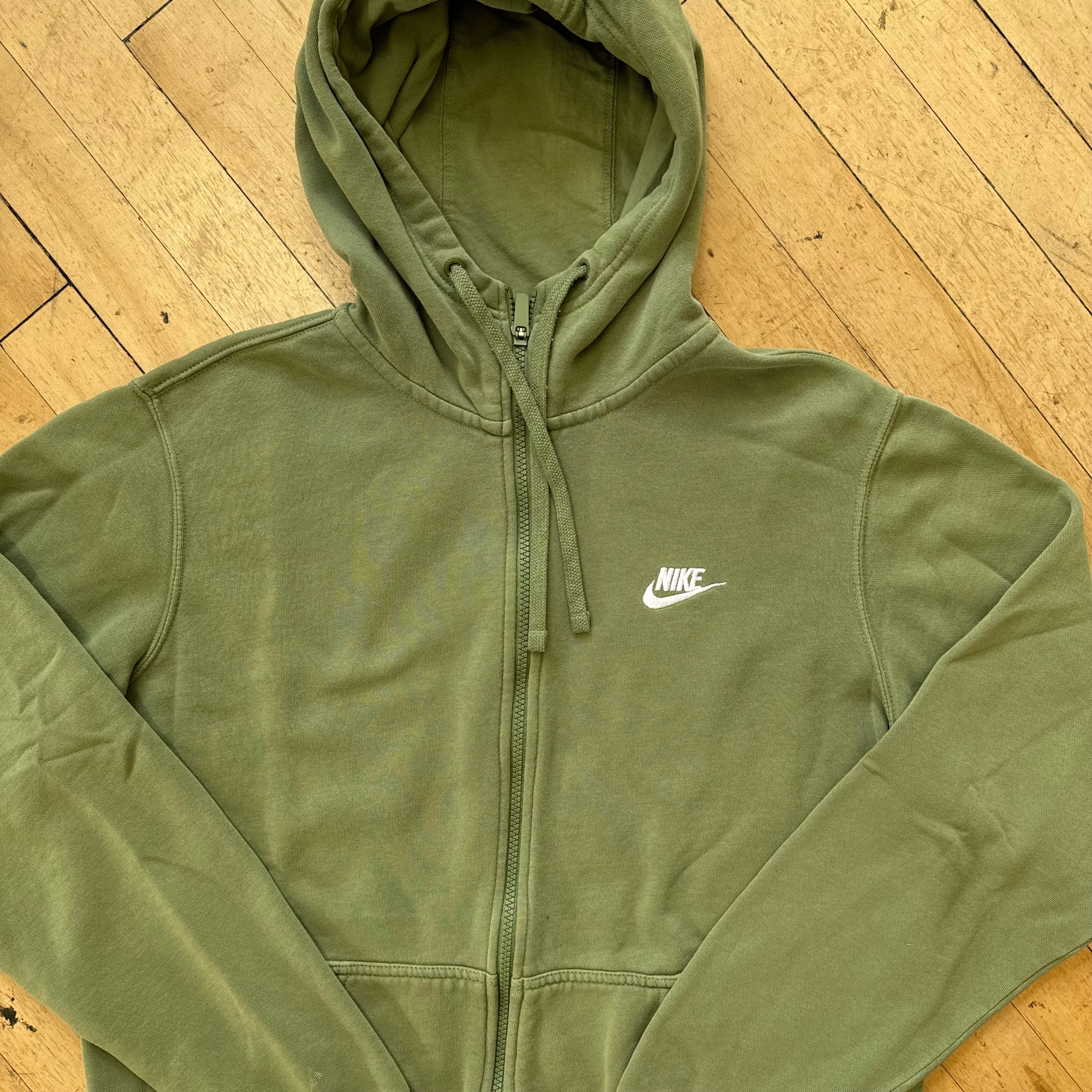 Y2K Olive Nike Zip-Up Jacket Sz L
