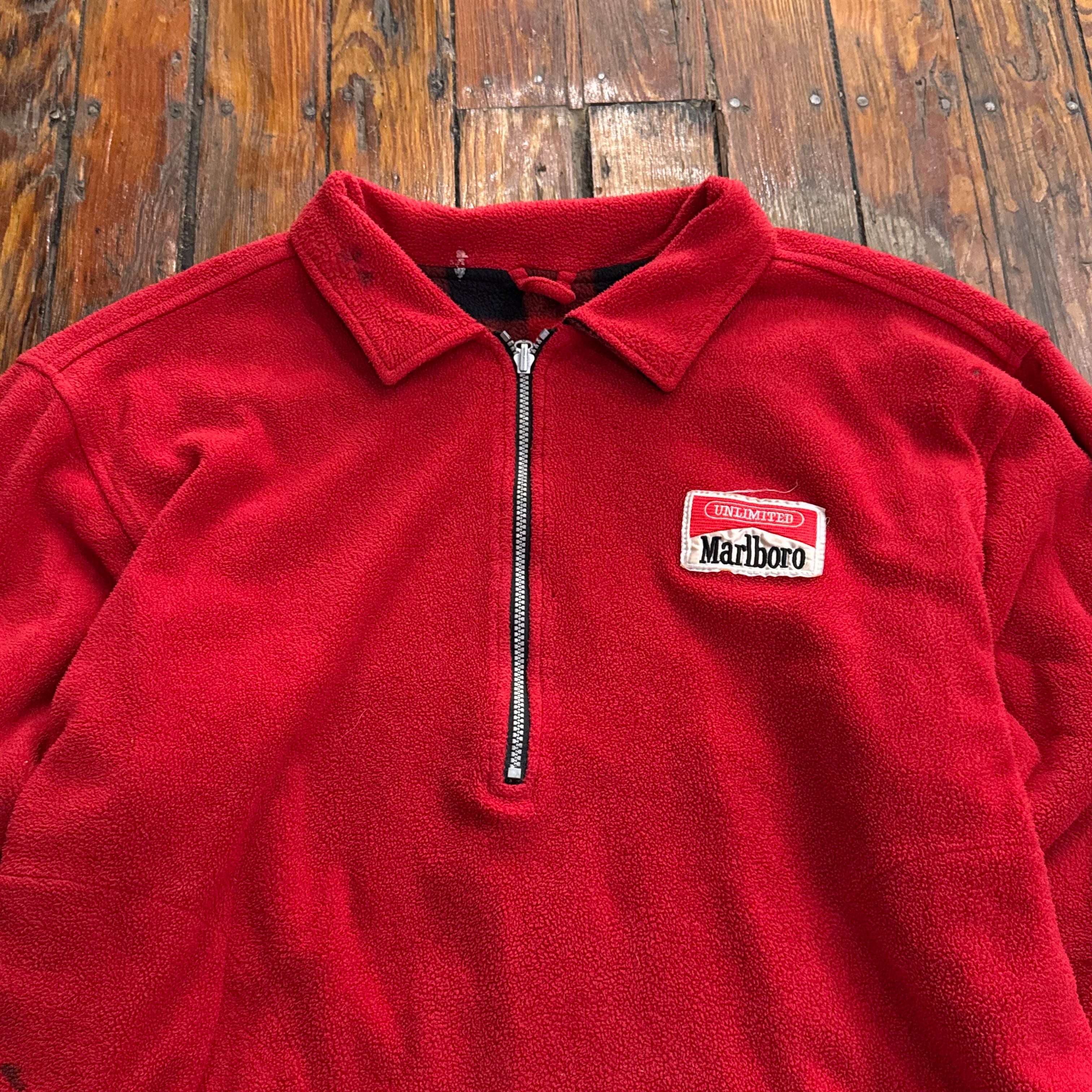 Vintage Marlboro Reversible Fleece Jacket Sz XL