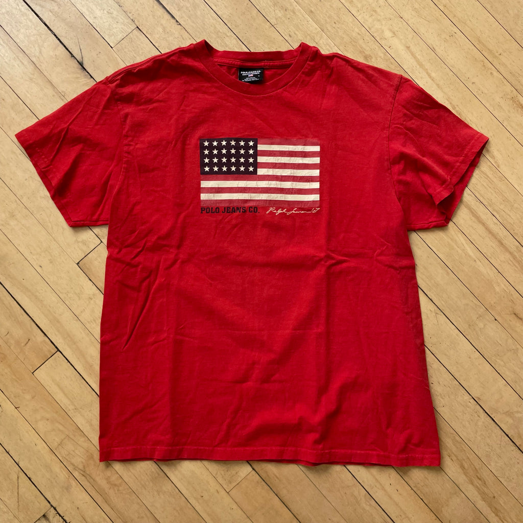 Vintage Polo Ralph Lauren USA T-shirt Sz L
