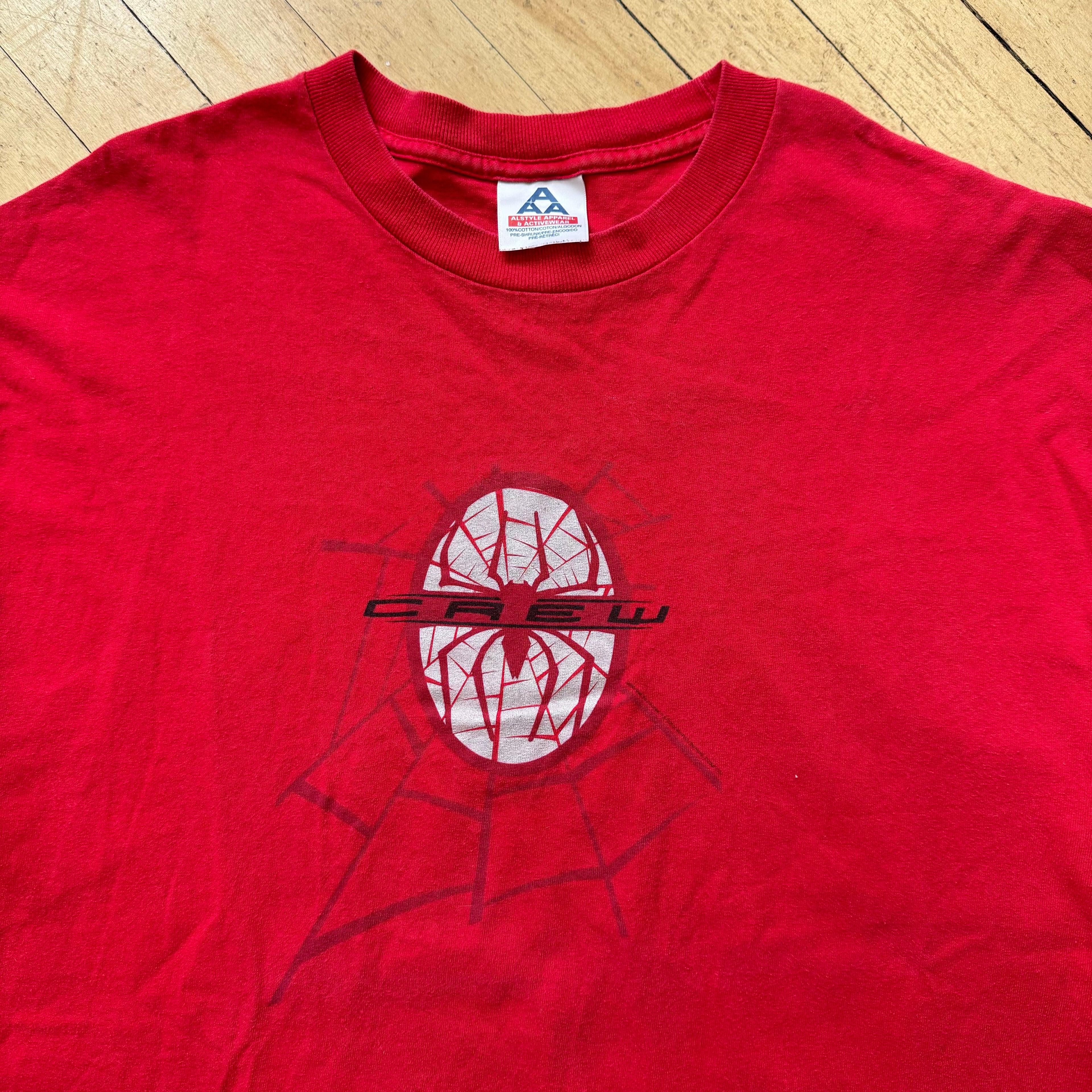 Y2K Spiderman Crew T-shirt Sz XL