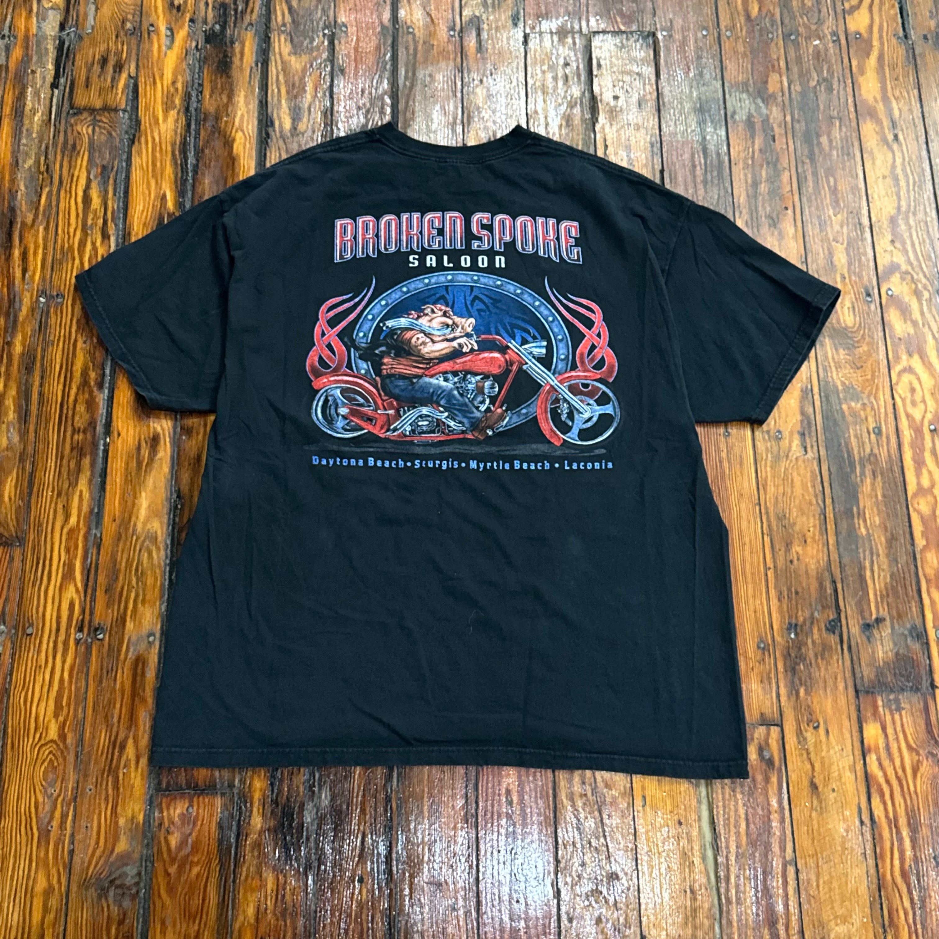 Y2K Broken Spoke Saloon T-shirt Sz XL
