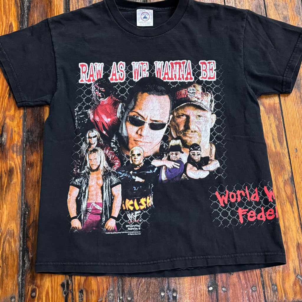 Vintage Raw As I Wanna Be WWF T-shirt Sz YTH L