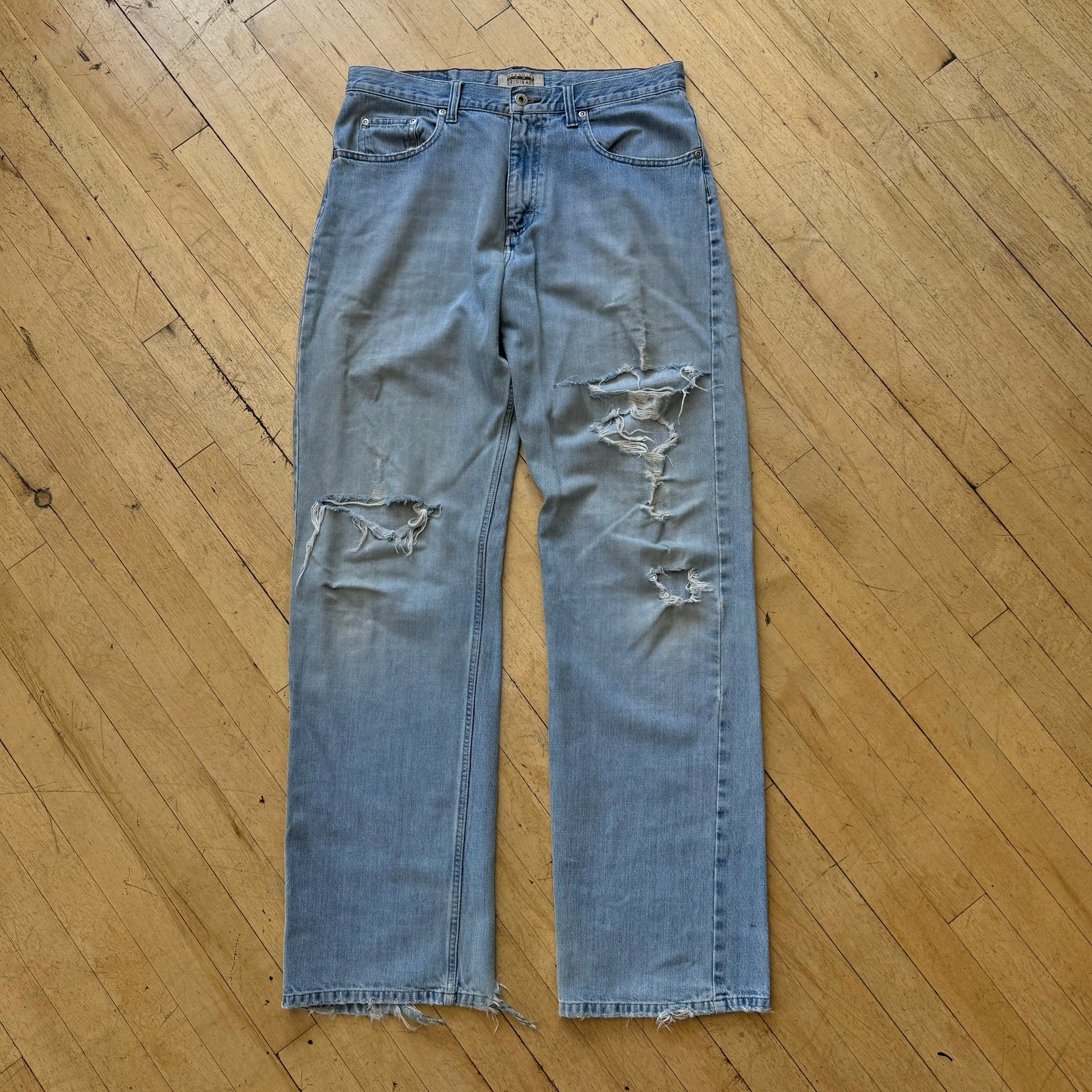 Vintage Wrangler Original Thrashed Denim Jeans Sz 33x36
