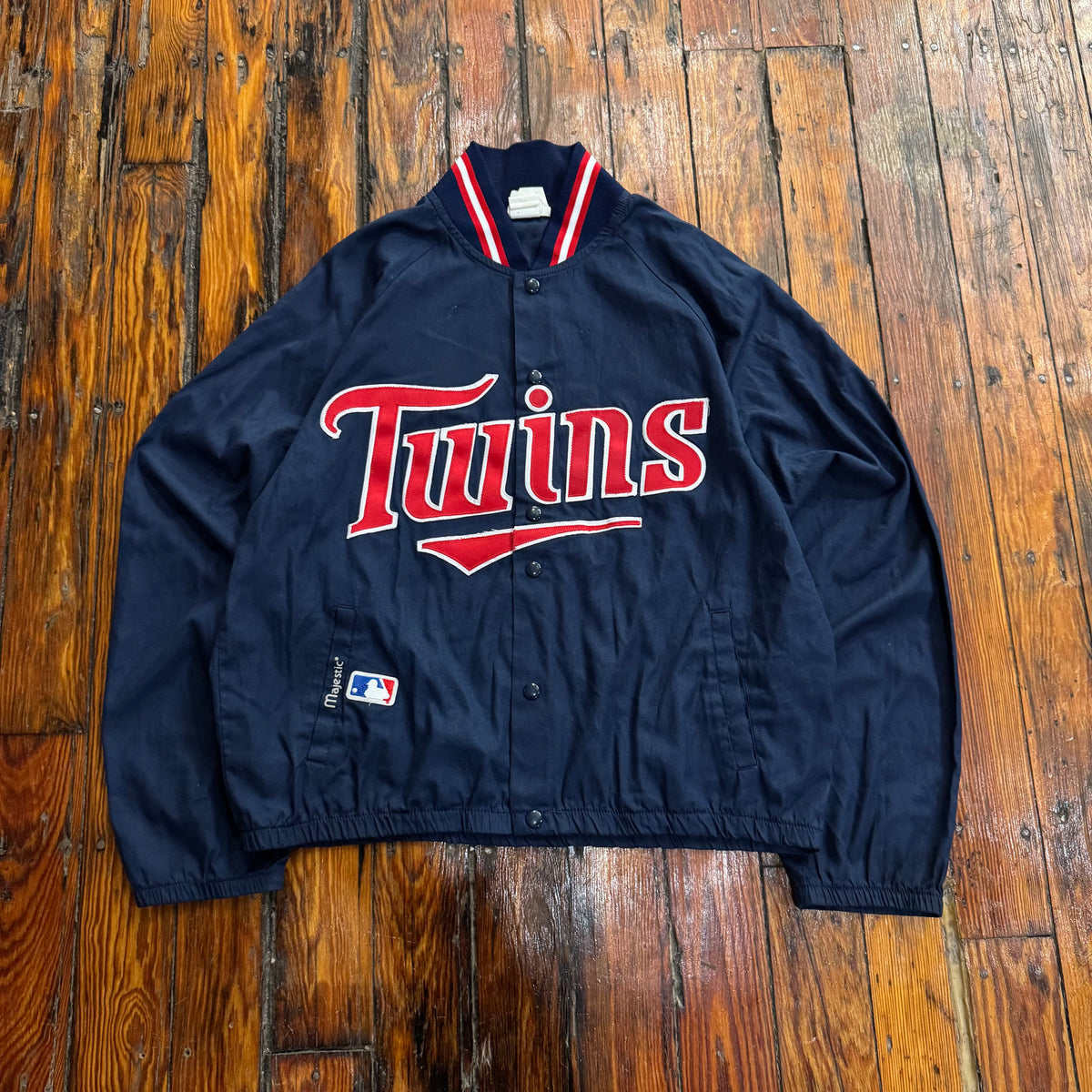 Vintage Minnesota Twins Majestic 87’ Series Button Up T-shirt Sz L