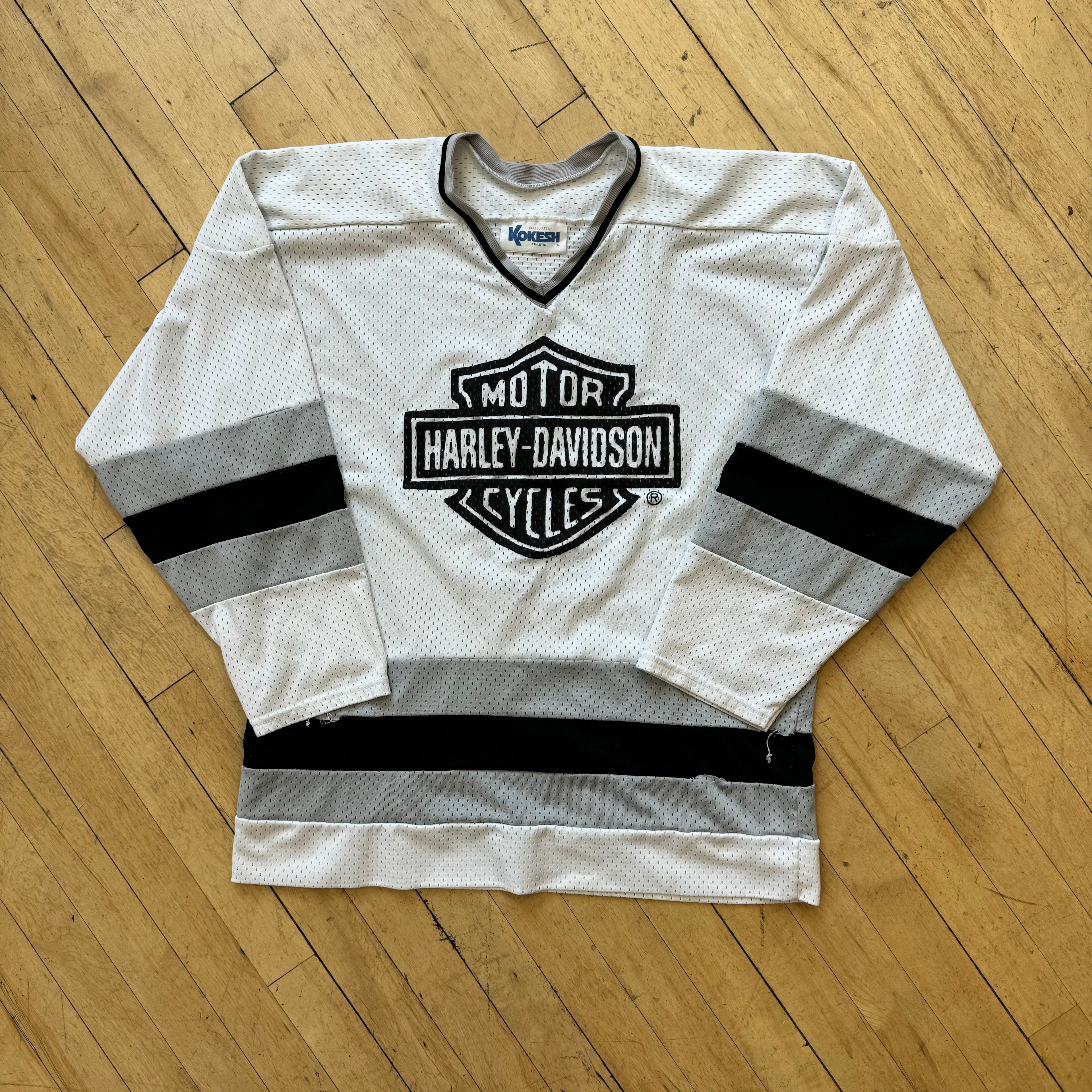 Vintage Harley Davidson Hockey Jersey Sz L