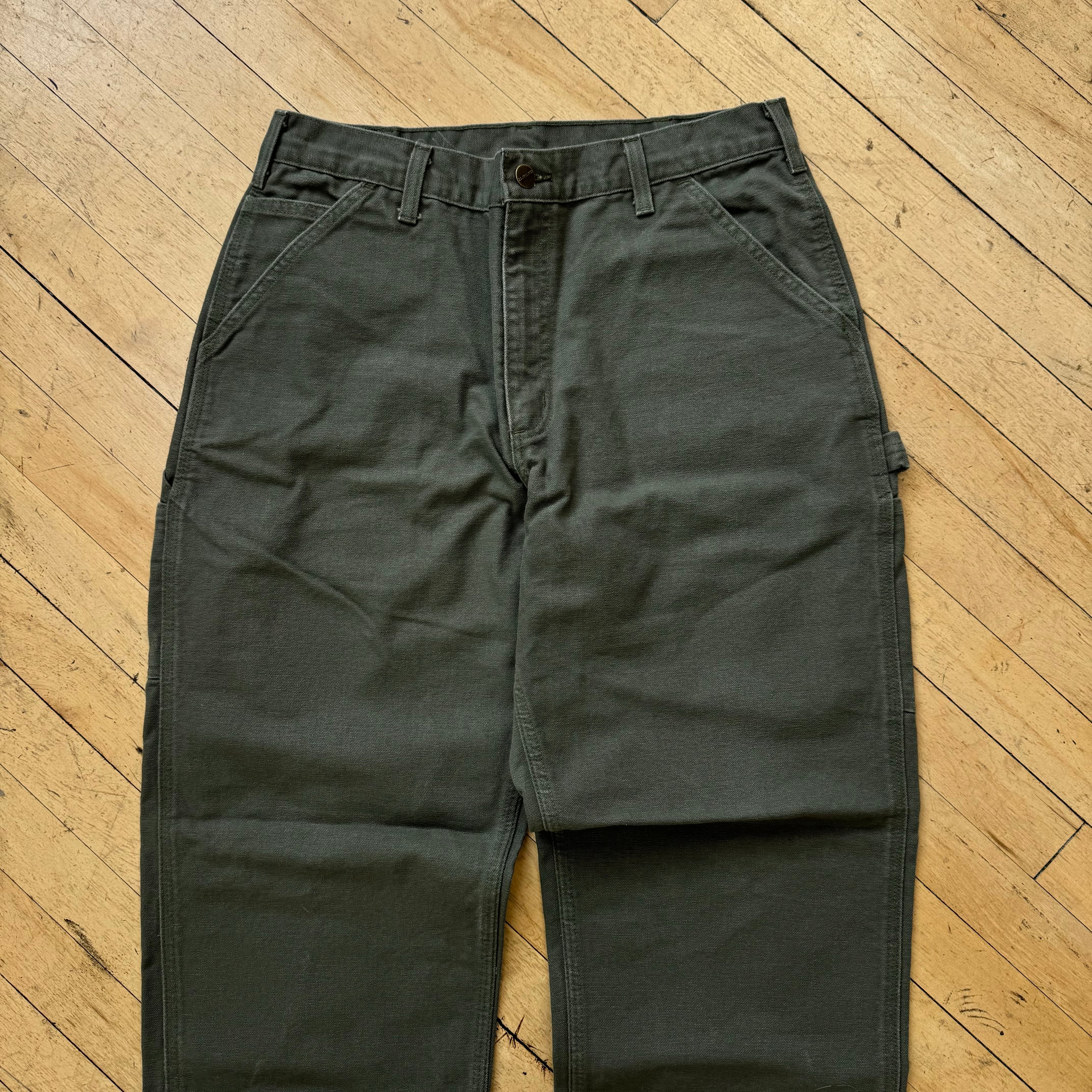 Vintage Olive Carhartt Denim Jeans Sz 34x30