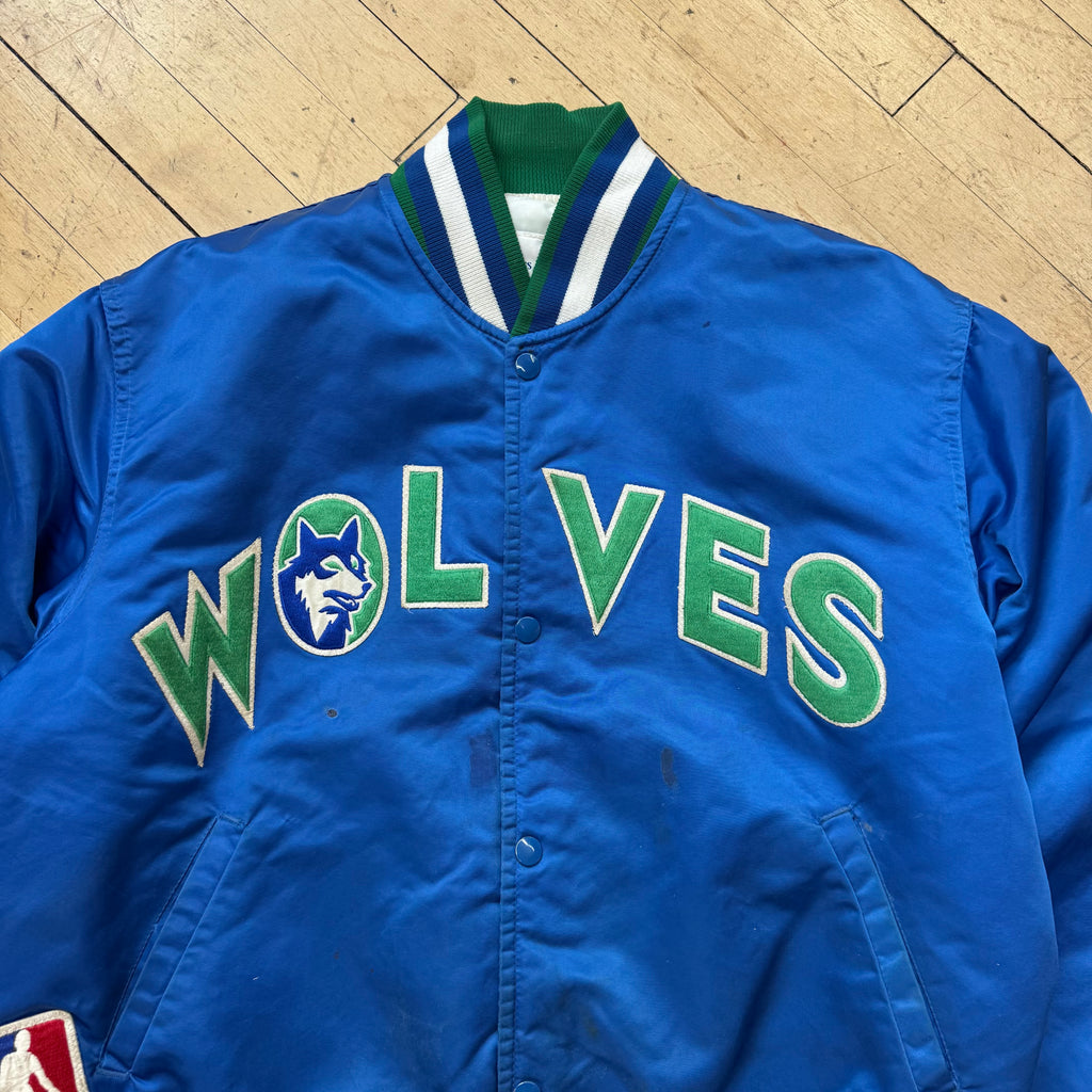 Vintage Minnesota Timberwolves Satin Starter Jacket Sz L