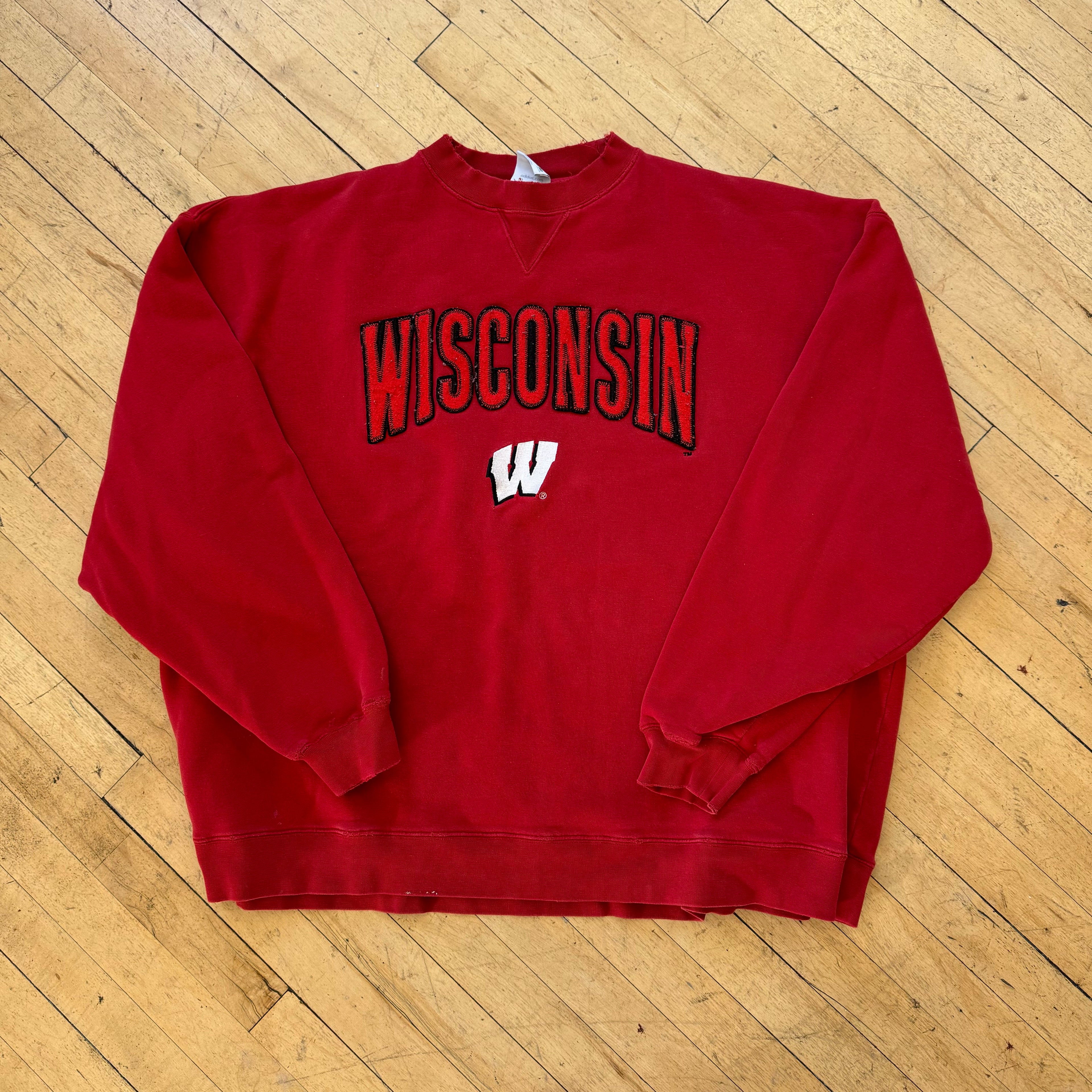 Vintage Wisconsin Adidas Crewneck Sz XXL