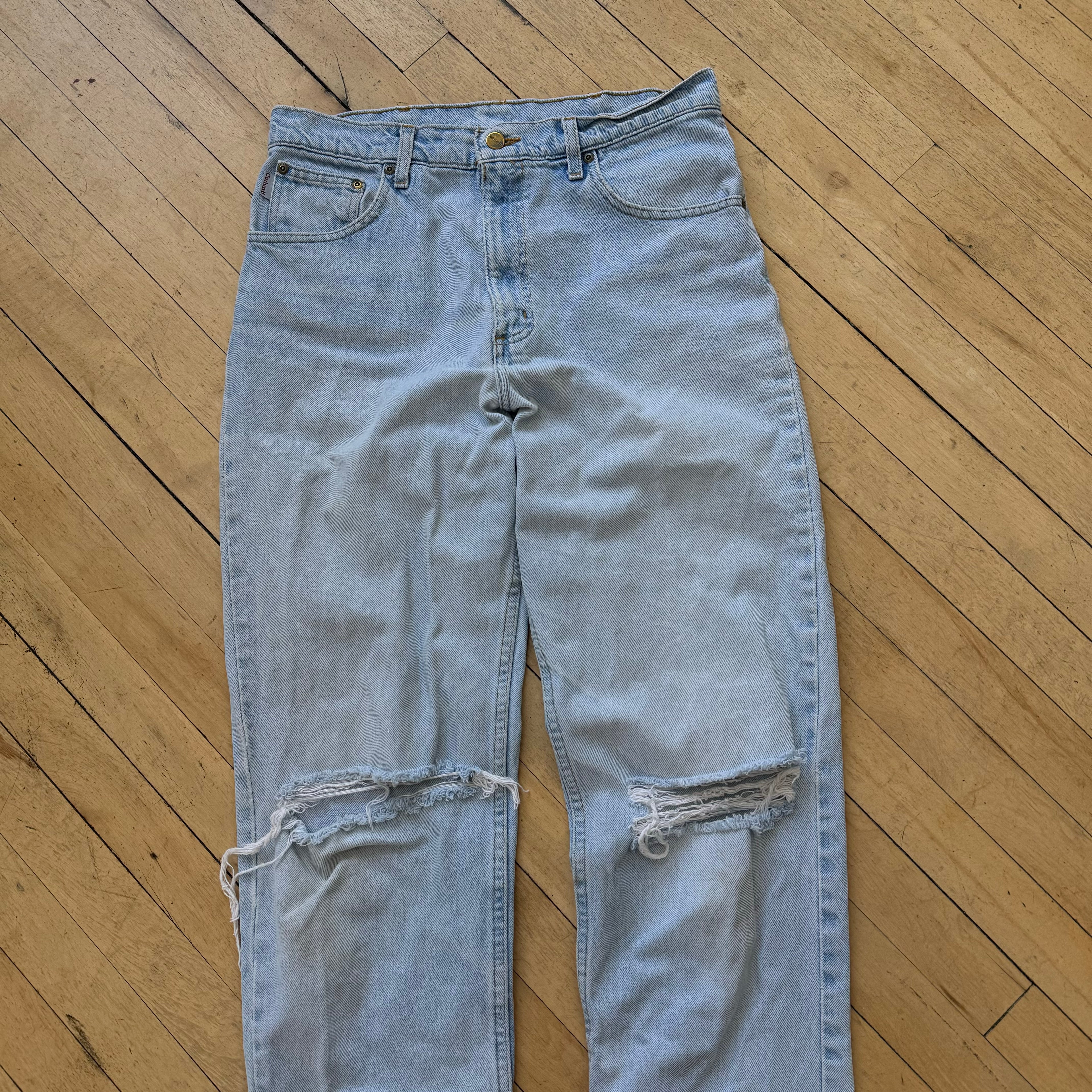 Vintage Carhartt Light Wash Denim Jeans Sz 32x34