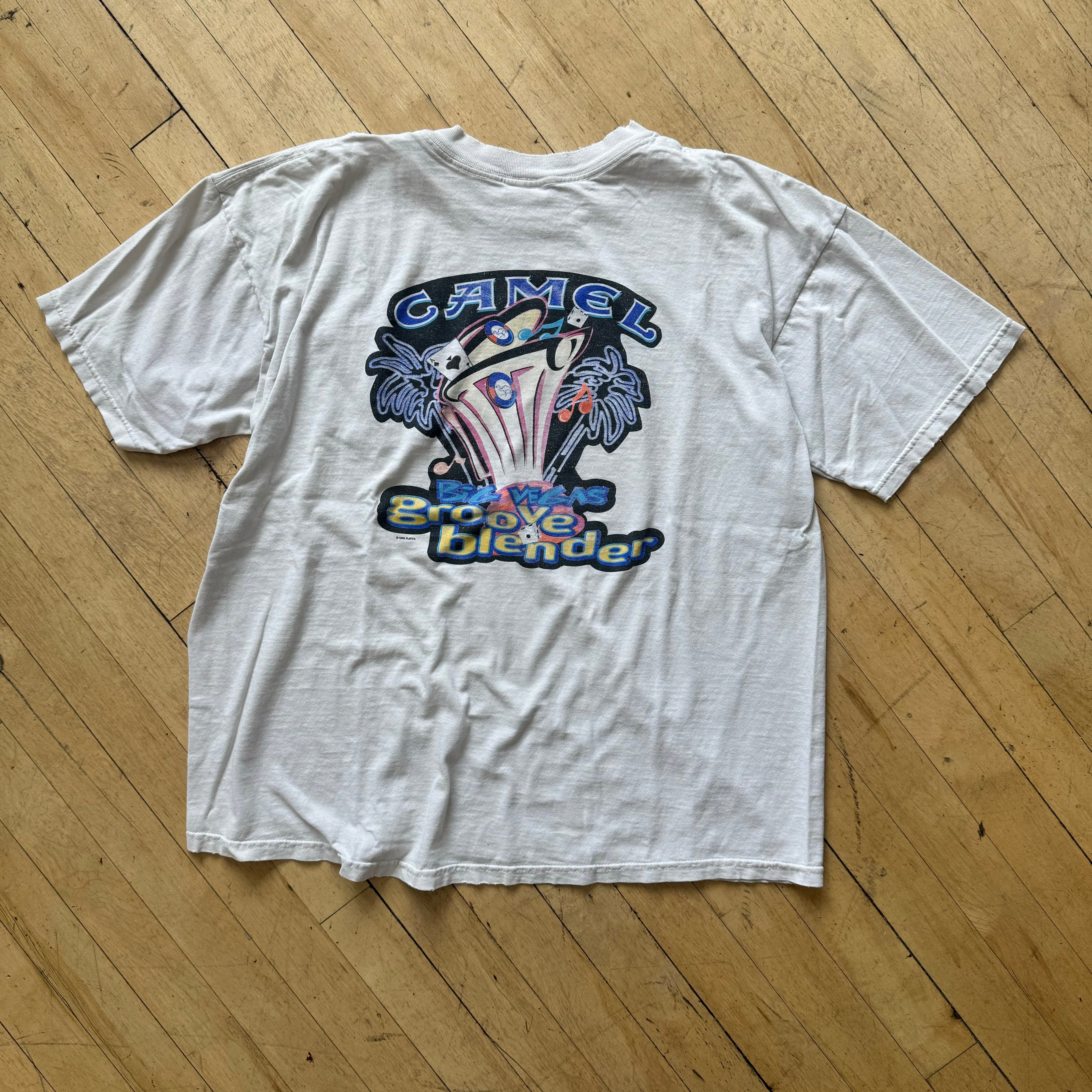 Vintage Thrashed Camel Joe Casino T-shirt Sz M