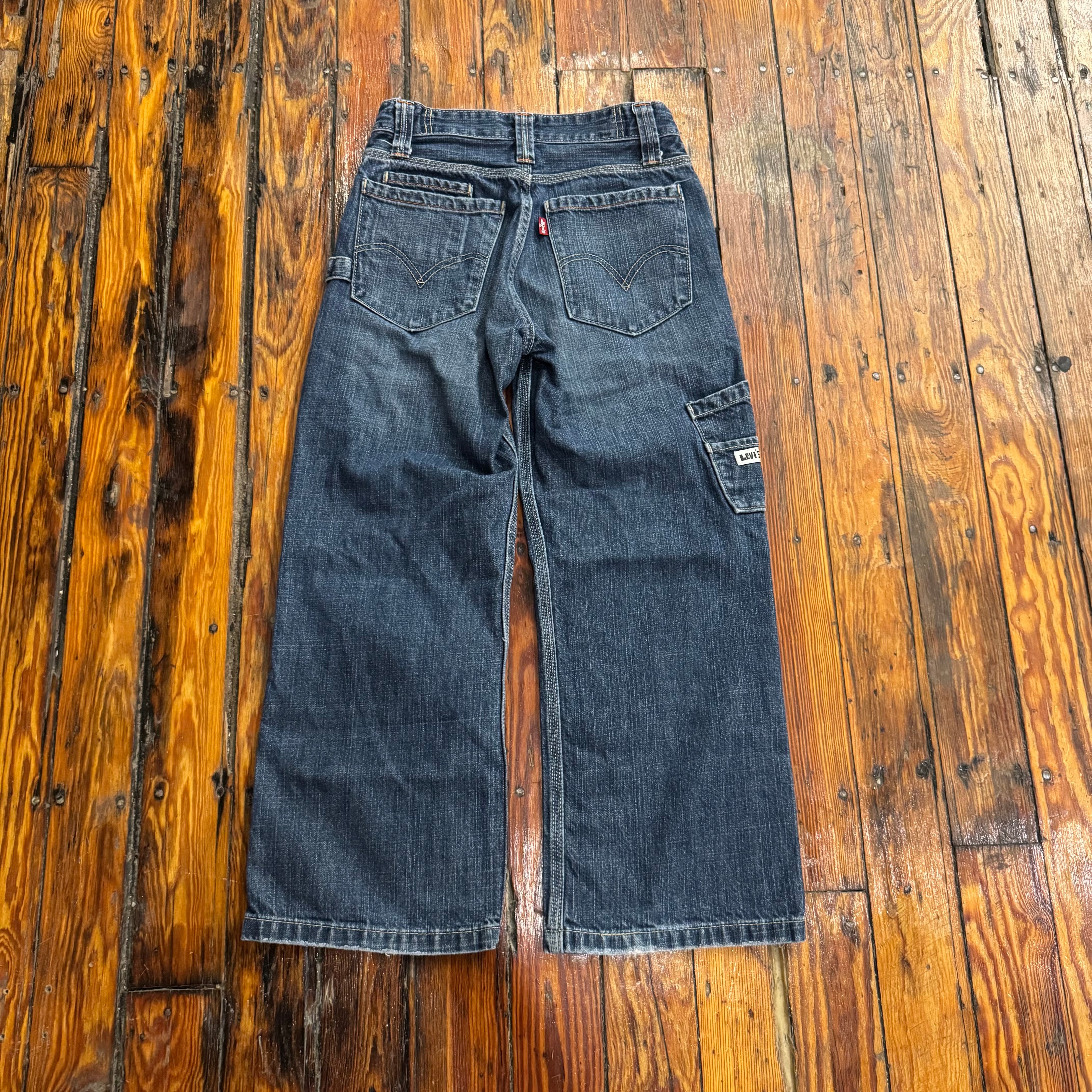 Vintage Levi Cargo Denim Jeans Sz 14