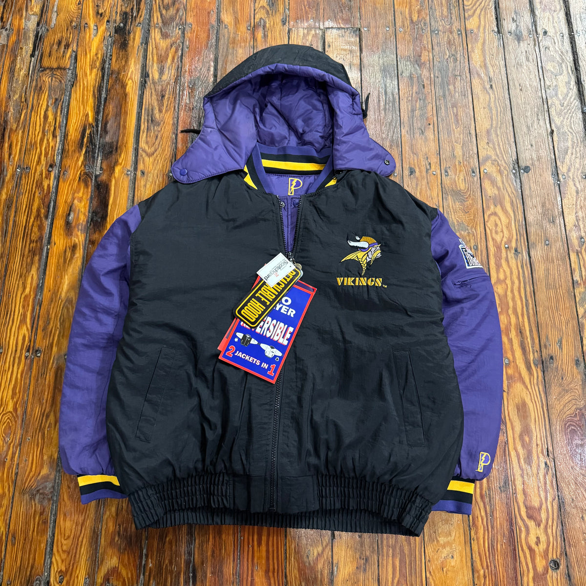Vintage ProPlayer Reversible Minnesota Vikings Jacket Sz XL