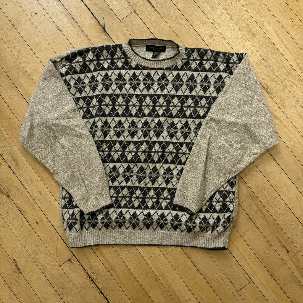 Vintage Patterned Liberty Sweater Sz L