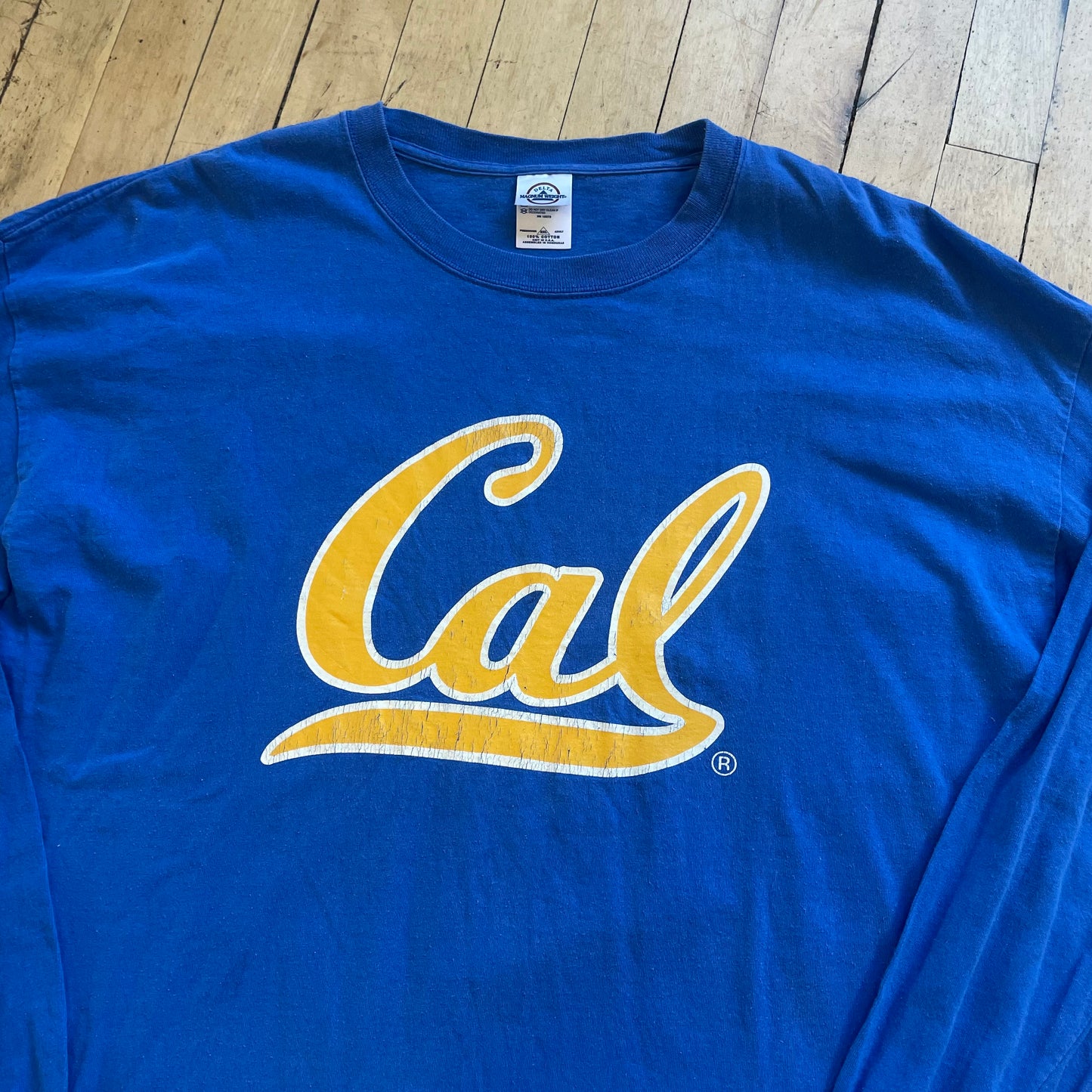 2000s Cal SpellOut Long Sleeve T-shirt Sz XXL