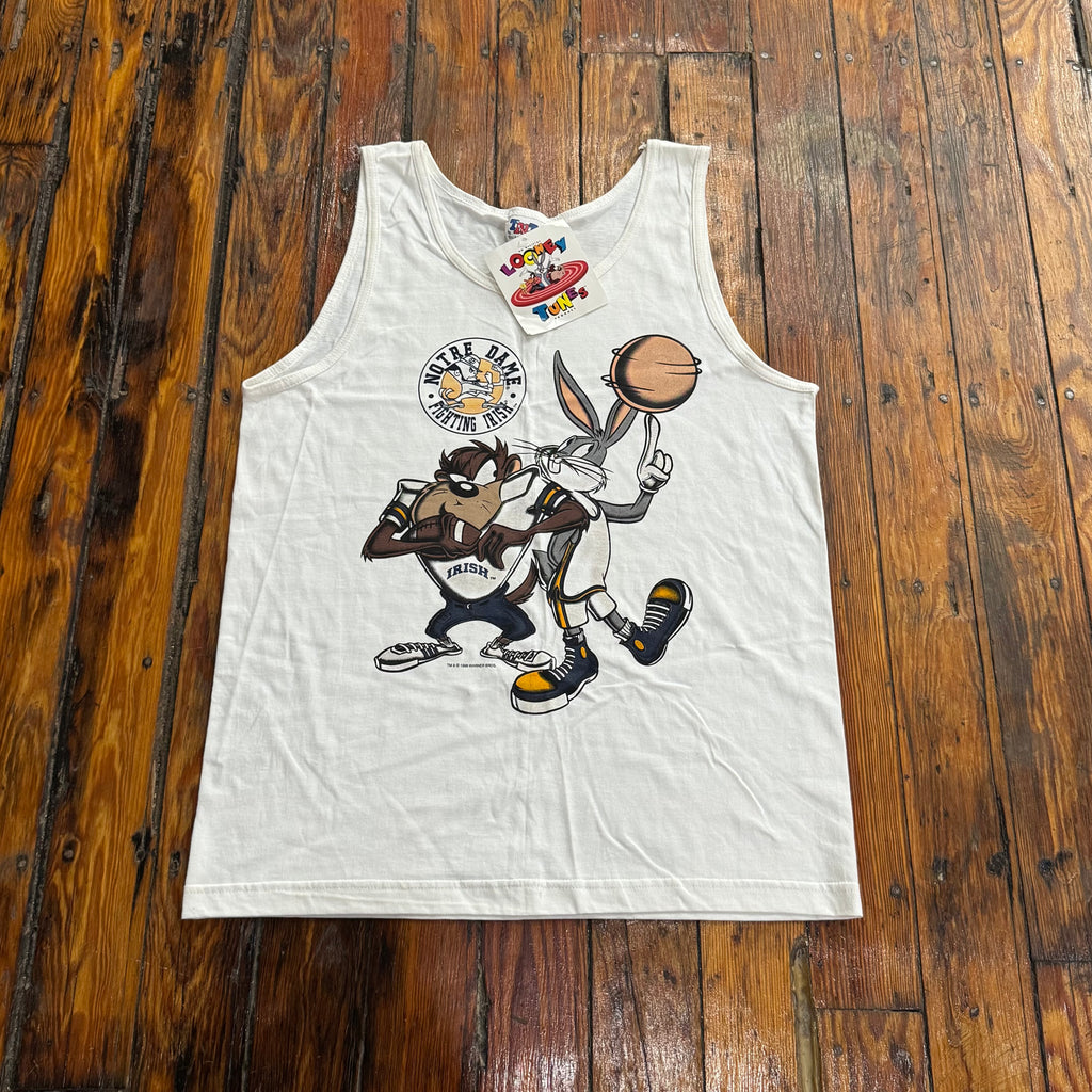 Vintage Looney Tunes Notre Dame Tank Top T-shirt Sz M
