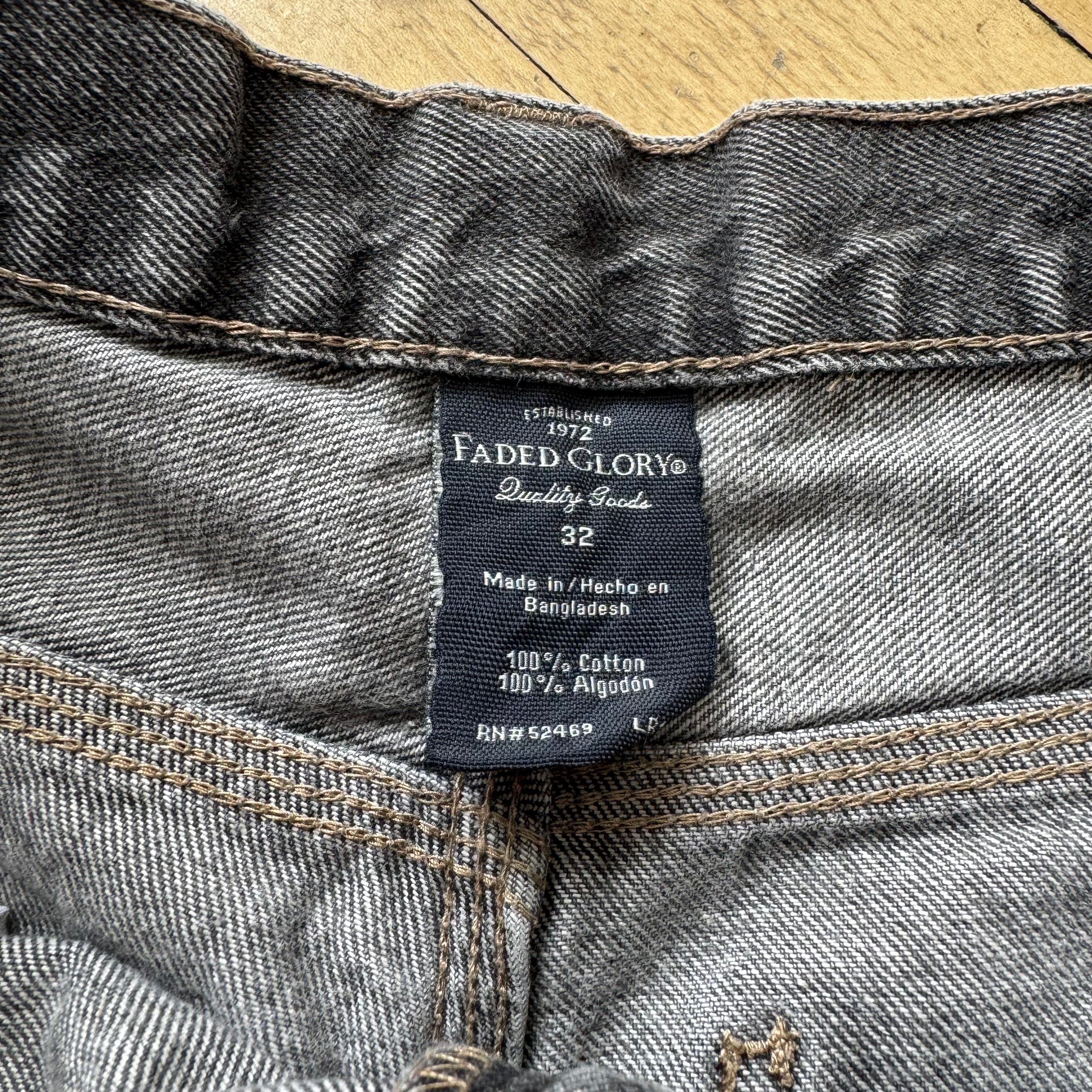 Vintage Faded Glory Denim Jean Shorts Sz 32