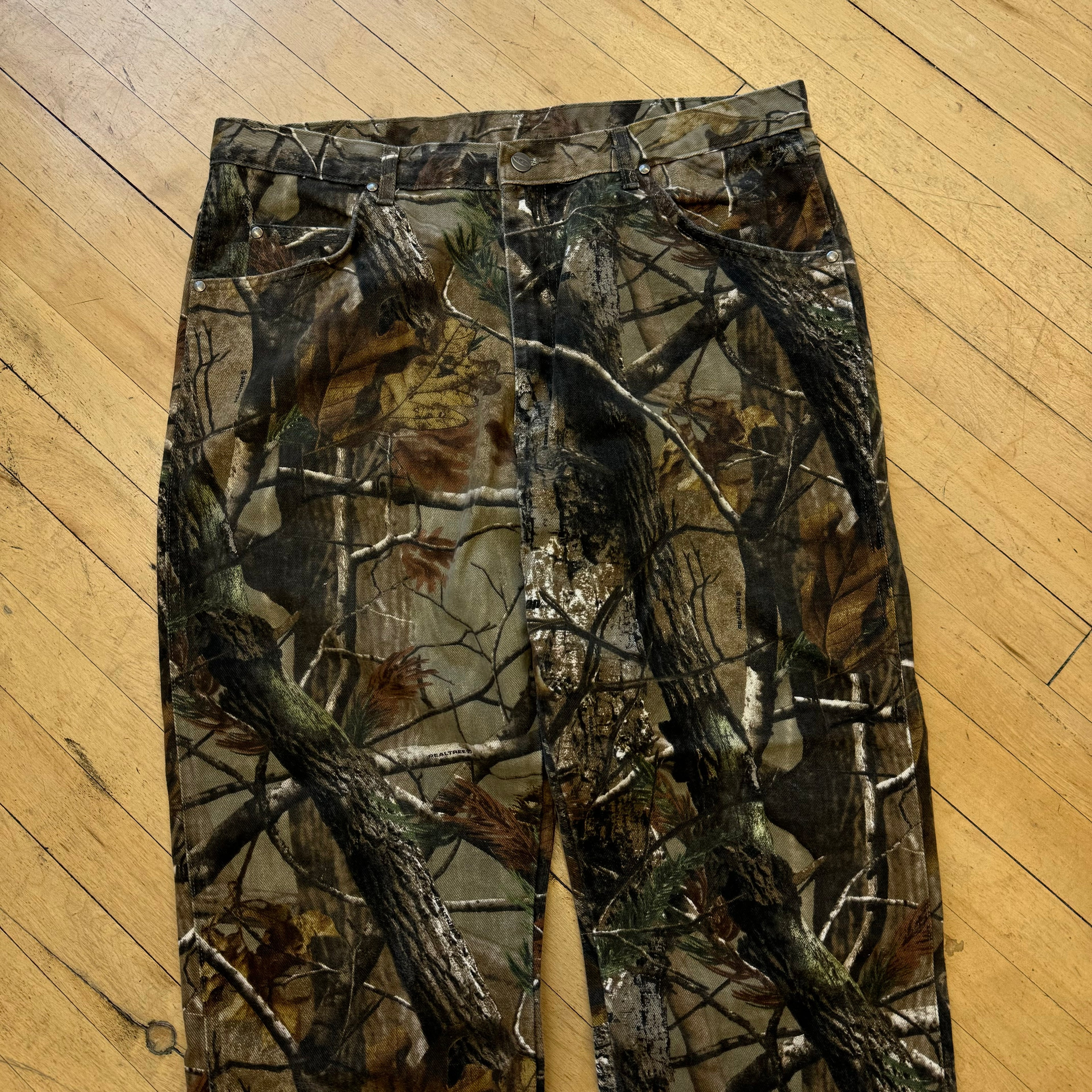 Vintage Wrangler Camo Denim Jeans Sz 38x30