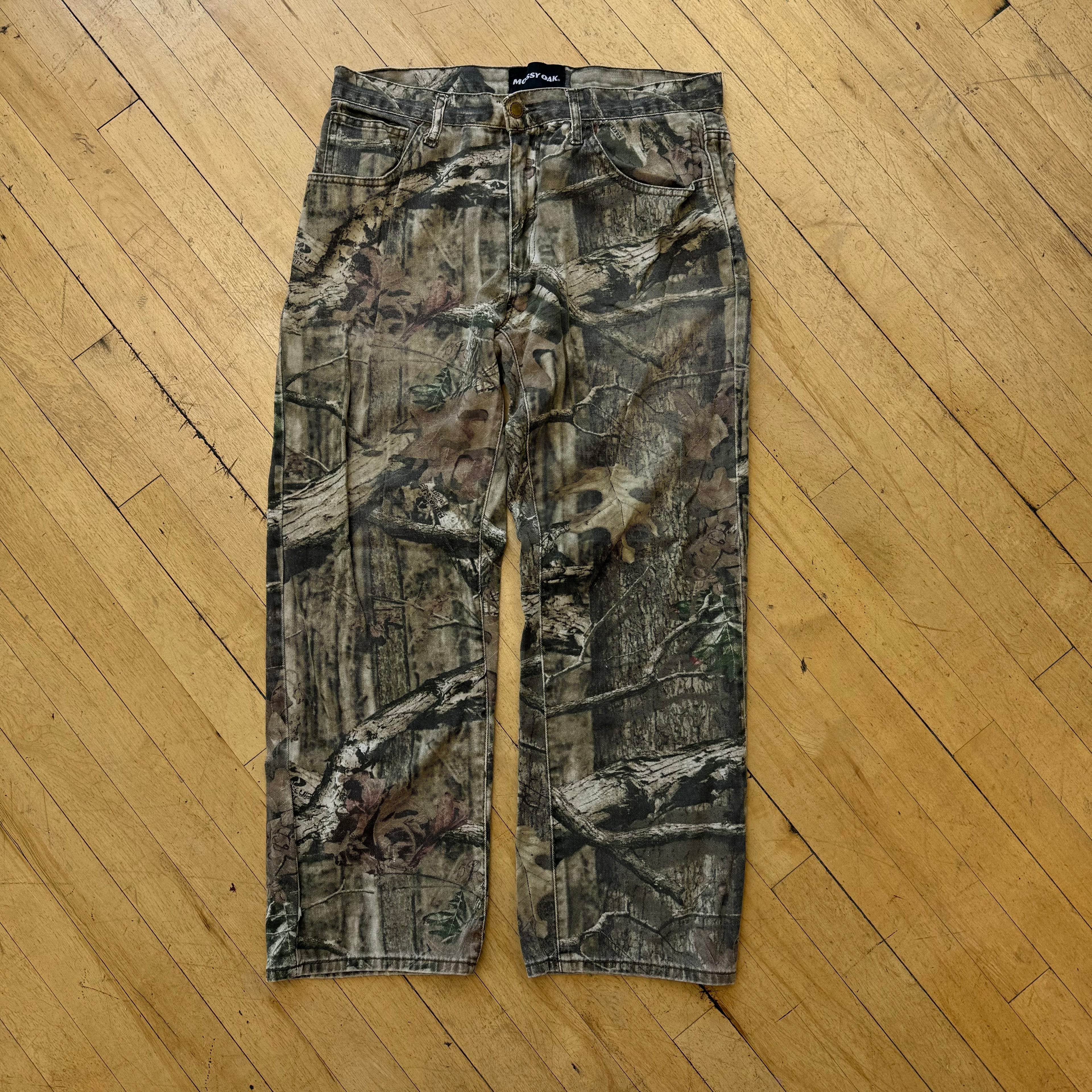 Vintage Mossy Oak Camo Denim Jeans Sz 32x30