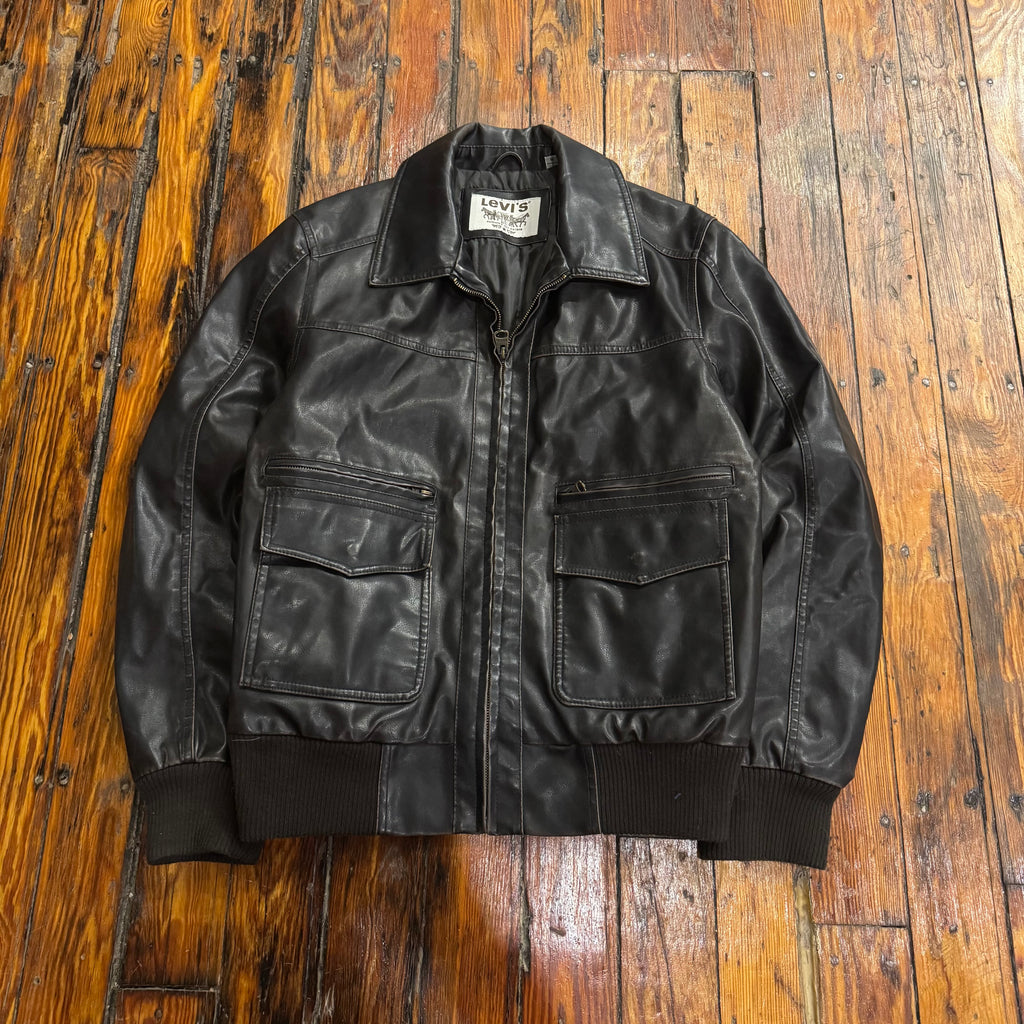 Vintage Levi’s Leather Pocket Jacket Sz M