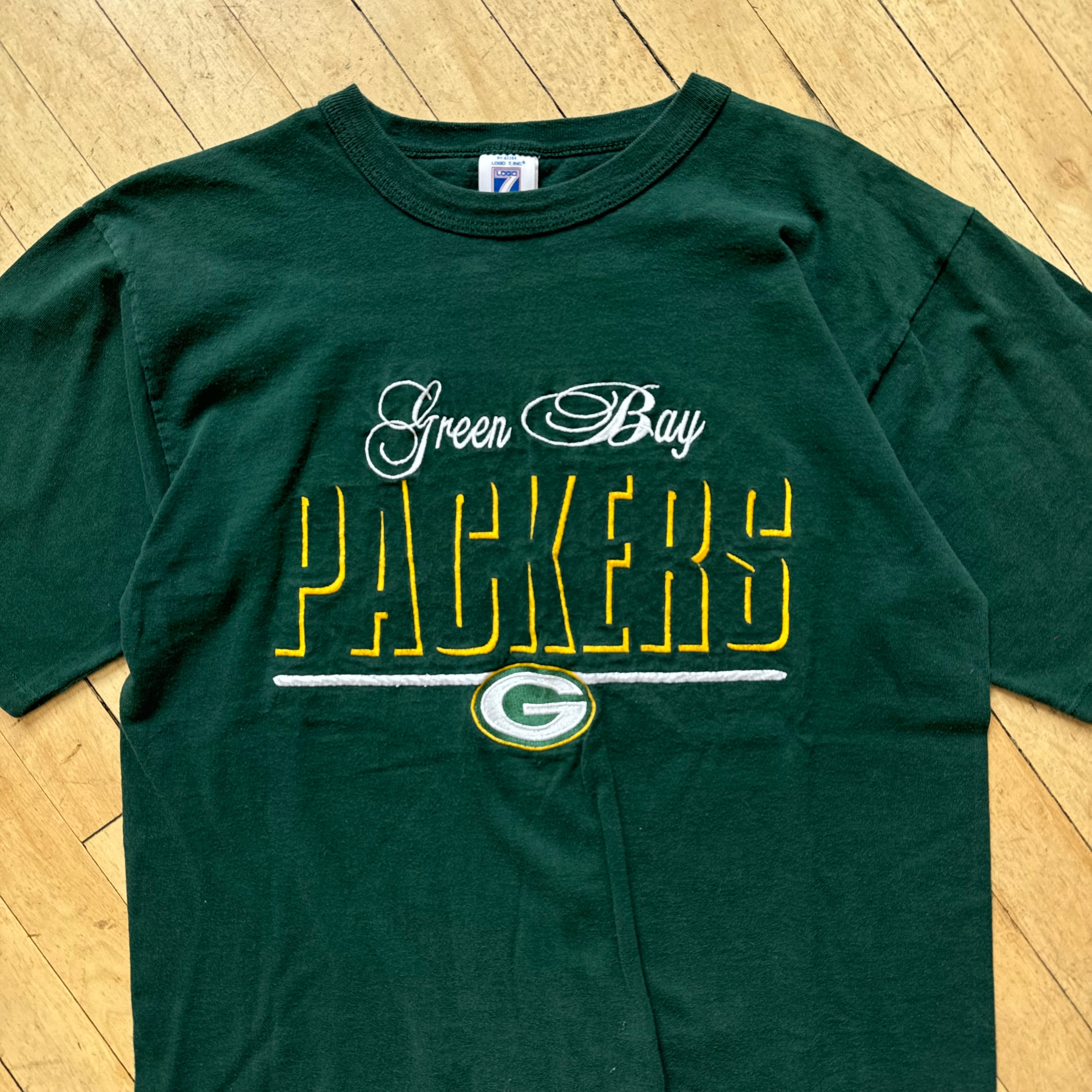 Vintage Green Bay Packers Embroidered T-shirt Sz M