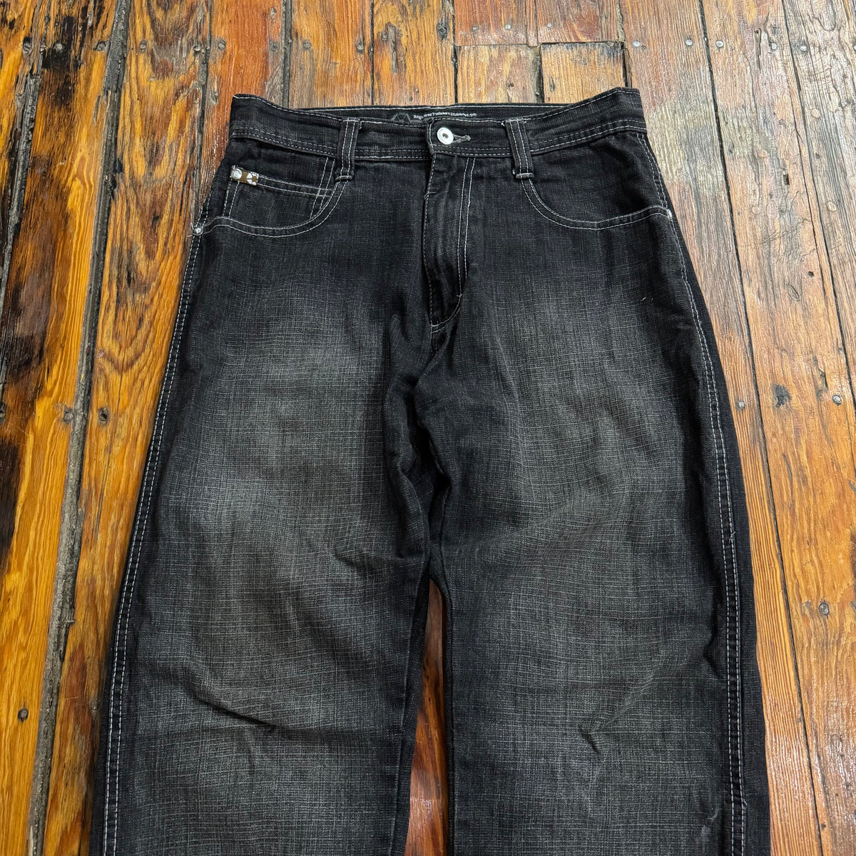 Y2K SouthPole Faded Black Denim Jeans Sz 32