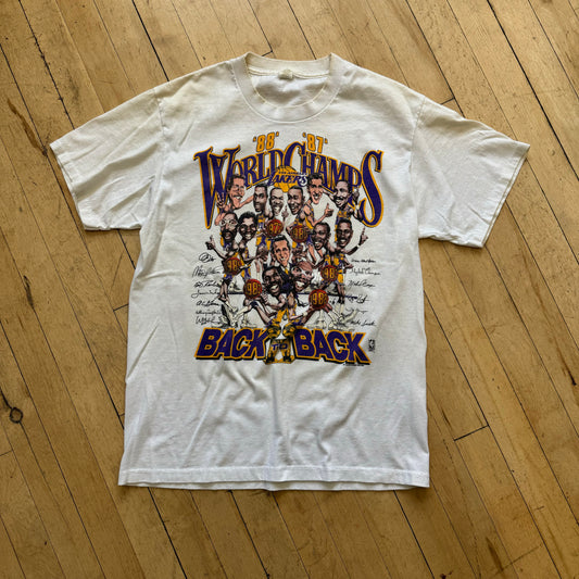 Vintage 87-88 Back to Back Lakers T-shirt Sz M