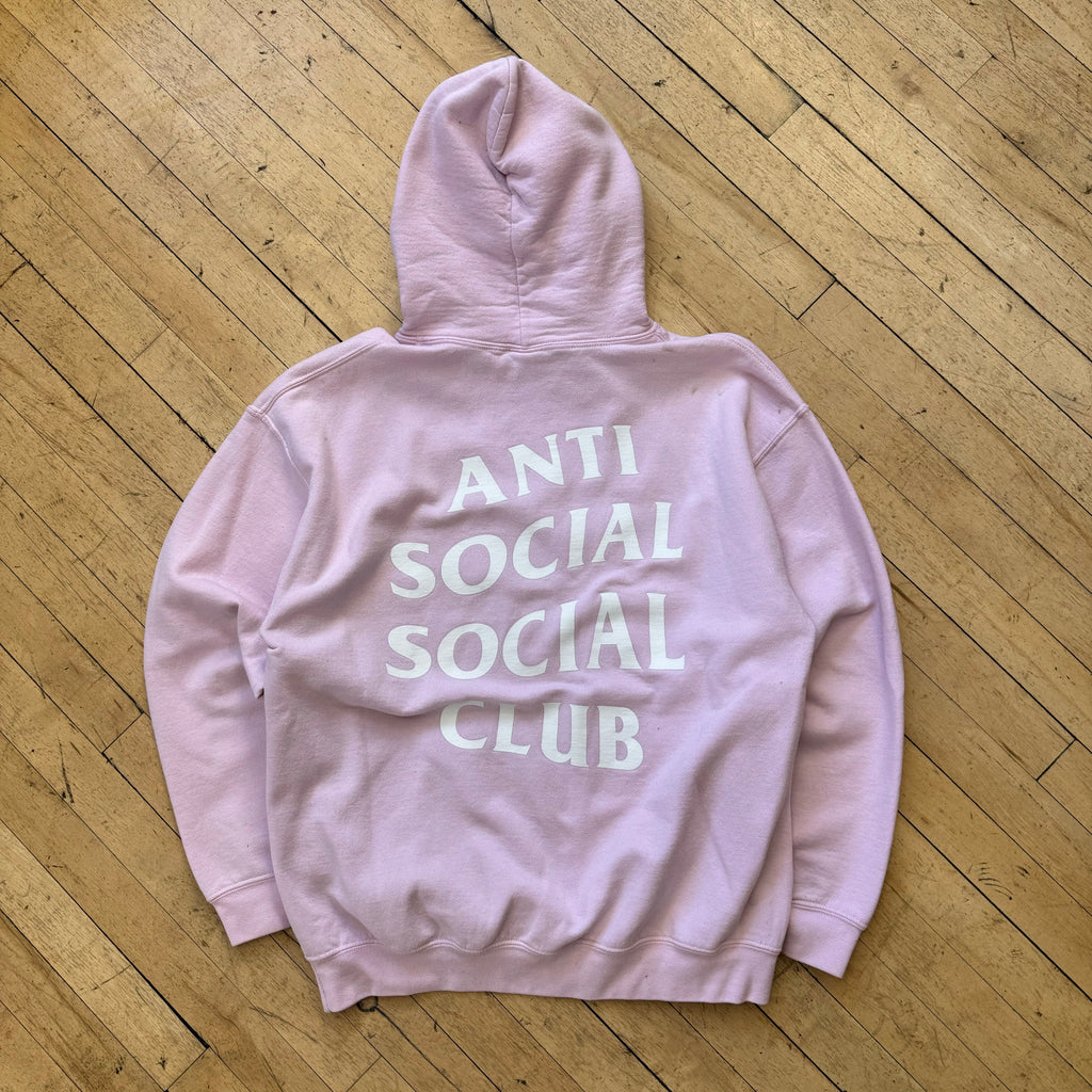 Anti Social Social Club Pink Hoodie Sz L