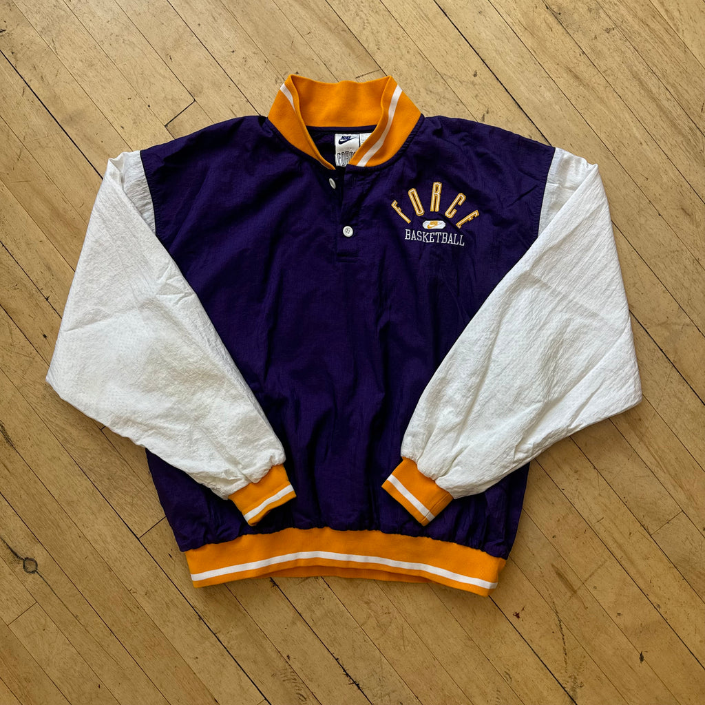 Vintage Nike Force Basketball Two Button Windbreaker Jacket Sz L