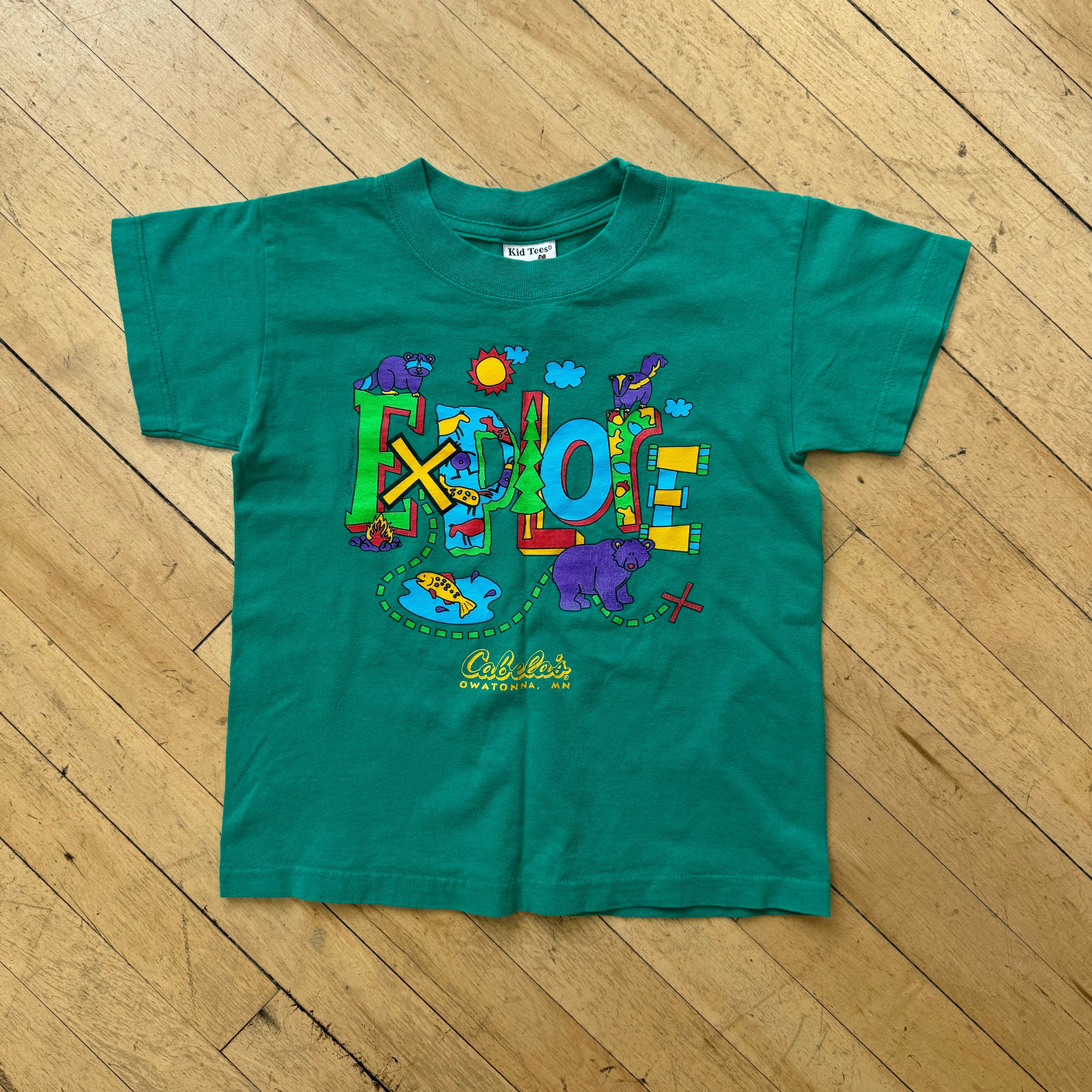 Vintage Explore Cabelas T-shirt Sz 6-8