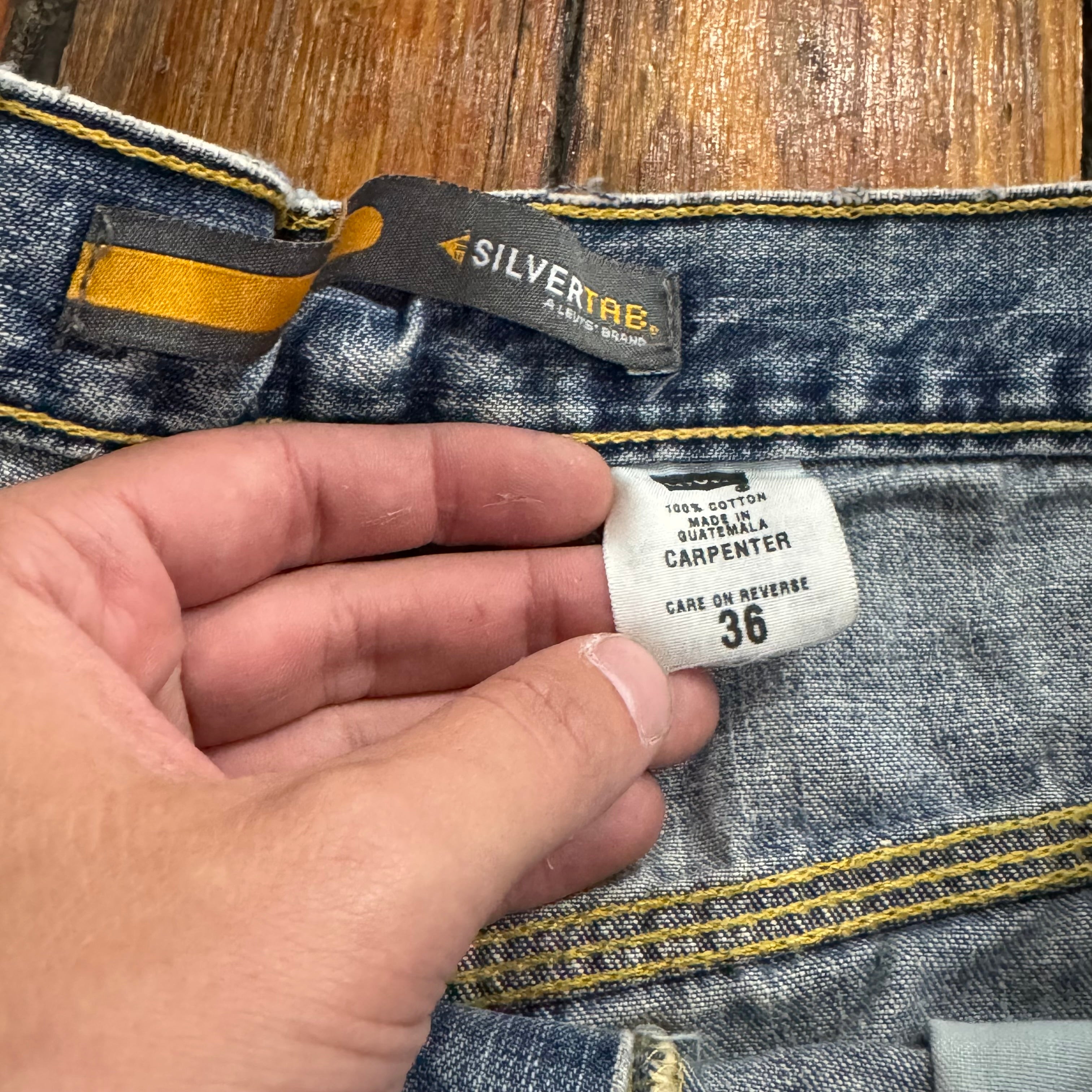 Vintage Levi’s Silvertab Denim Jean Shorts Sz 36
