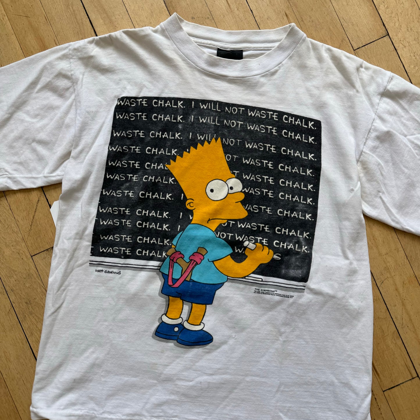 Vintage Bart Simpson Chalk Board T-shirt Sz M