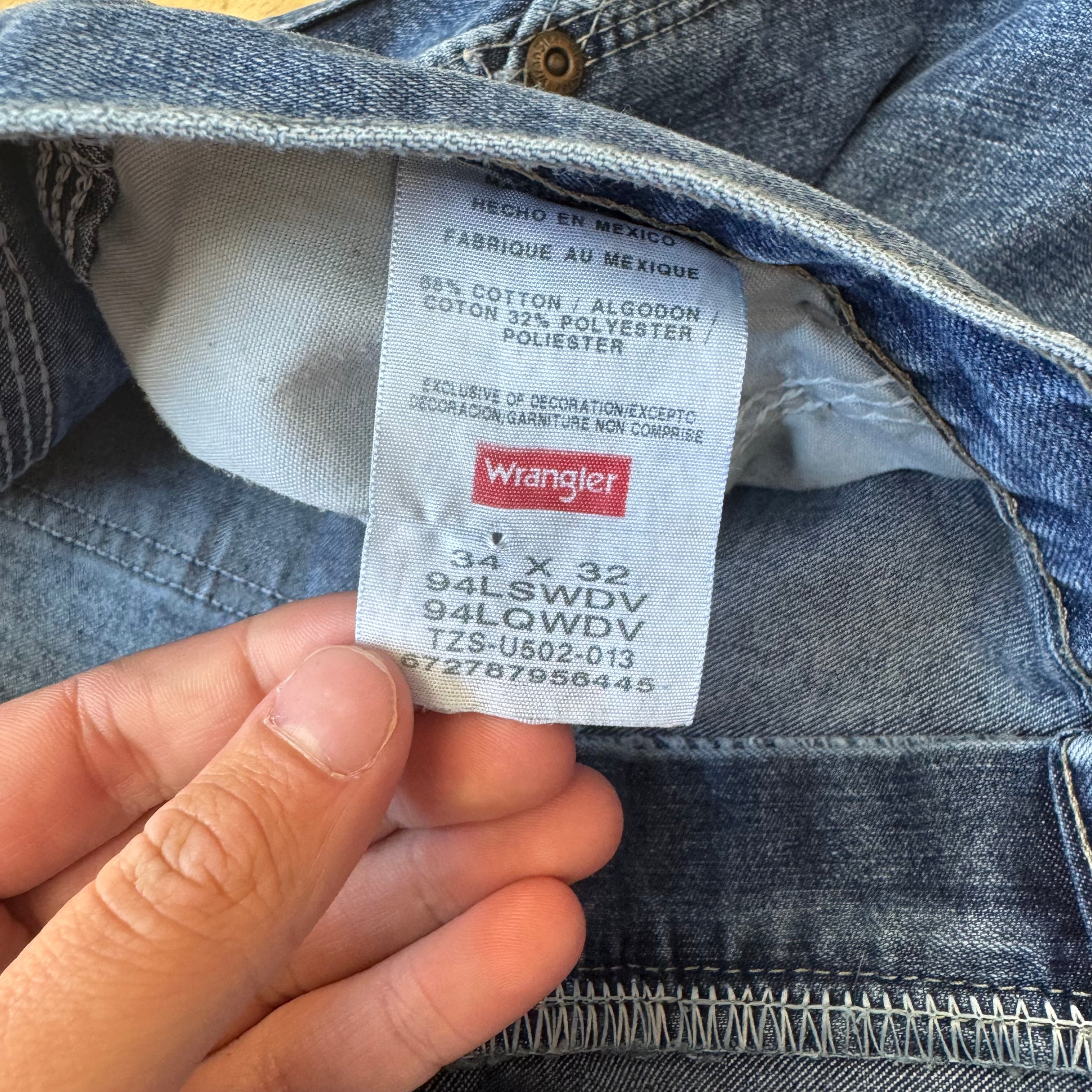Vintage Wrangler Carpanter Denim Jeans Sz 34x32