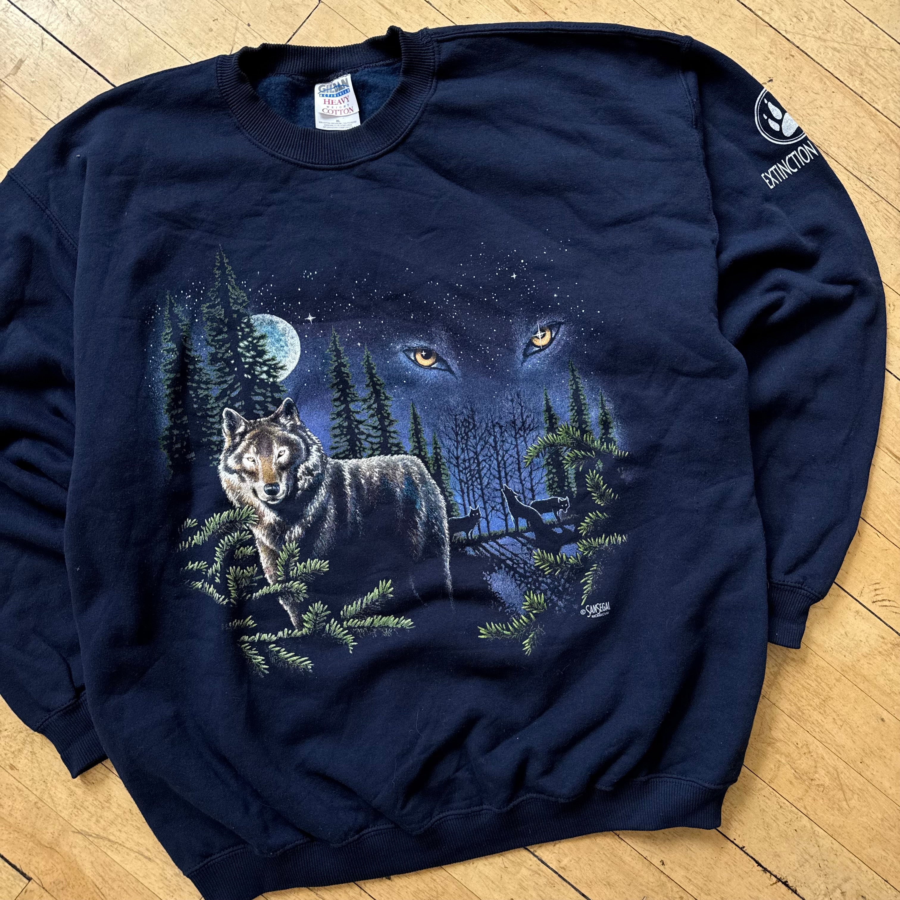 Vintage Wolf Extinction Crewneck Sz XL