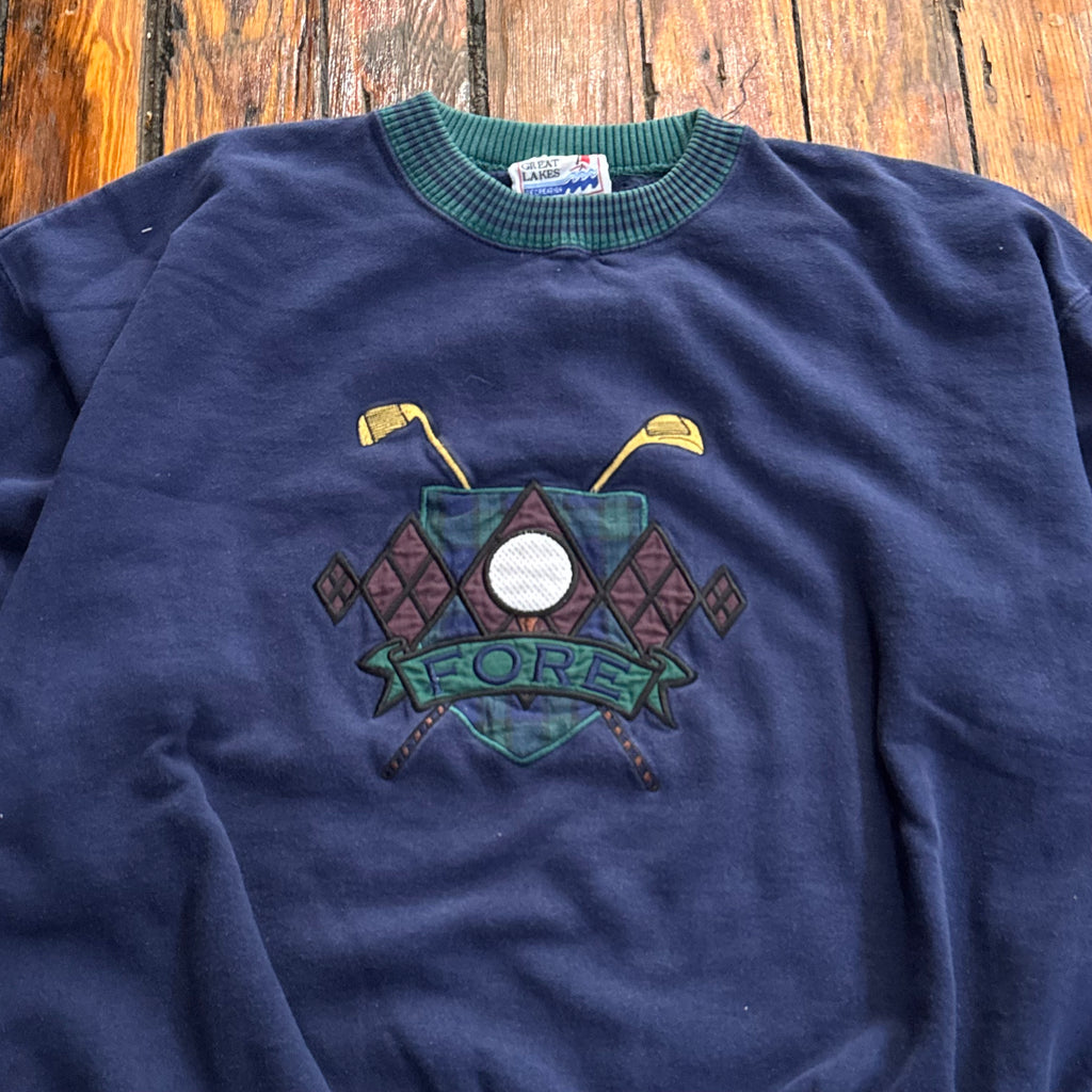 Vintage Golf Fore Crewneck Sz M
