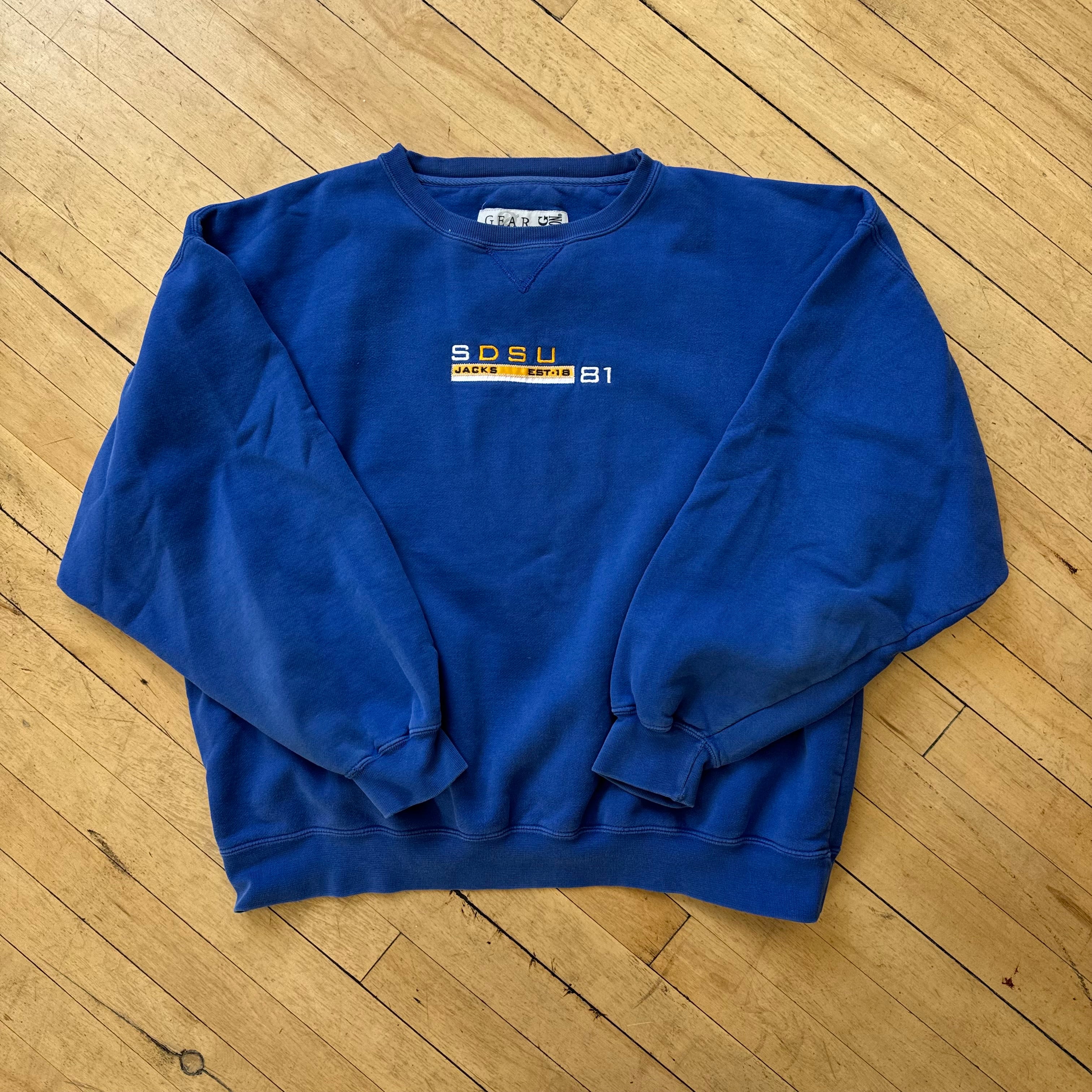 Vintage SDSU Embroidered Crewneck Sz L