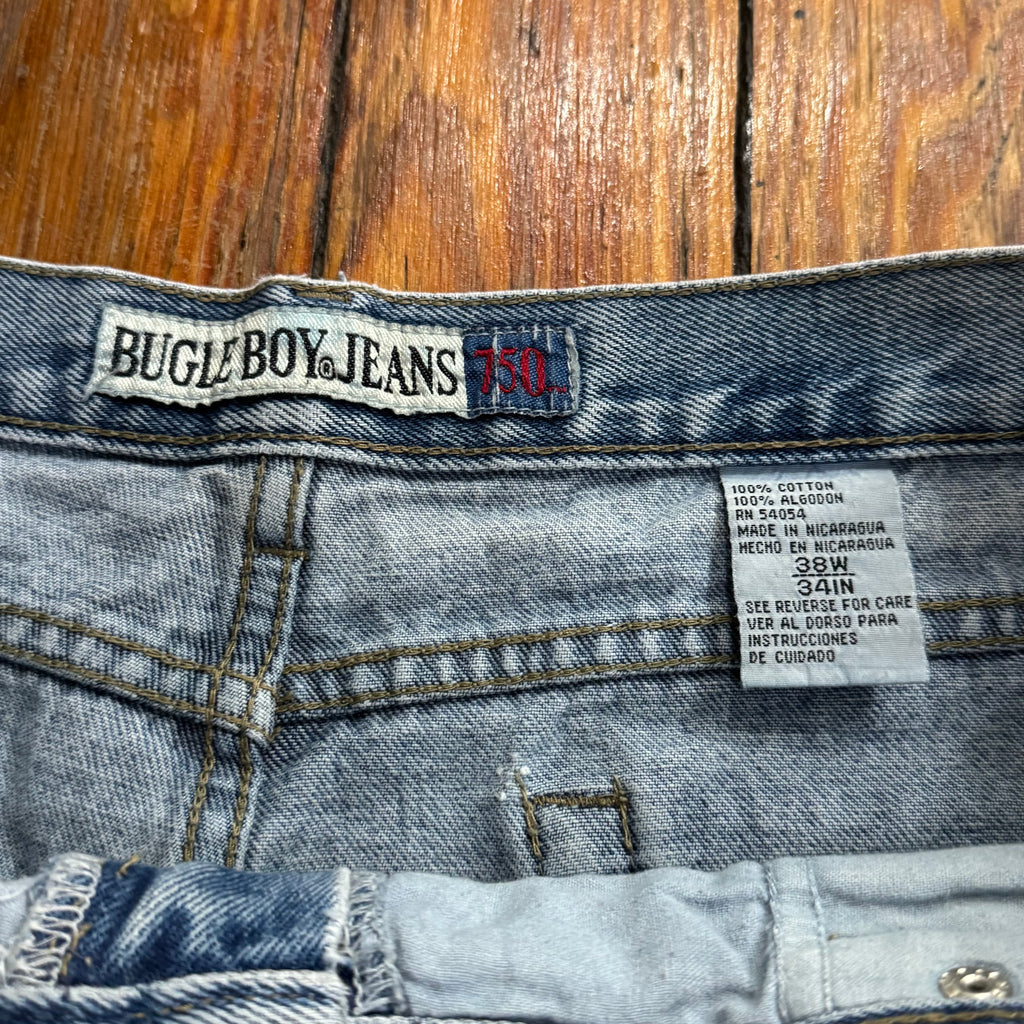 Vintage Bugle Boy Denim Jean Shorts Sz 38