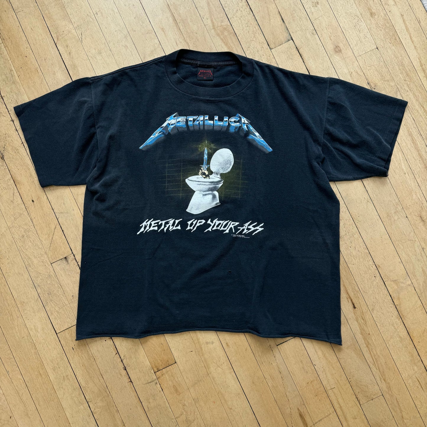 Vintage 80s Metallica Metal Up your A*S T-shirt Sz XL