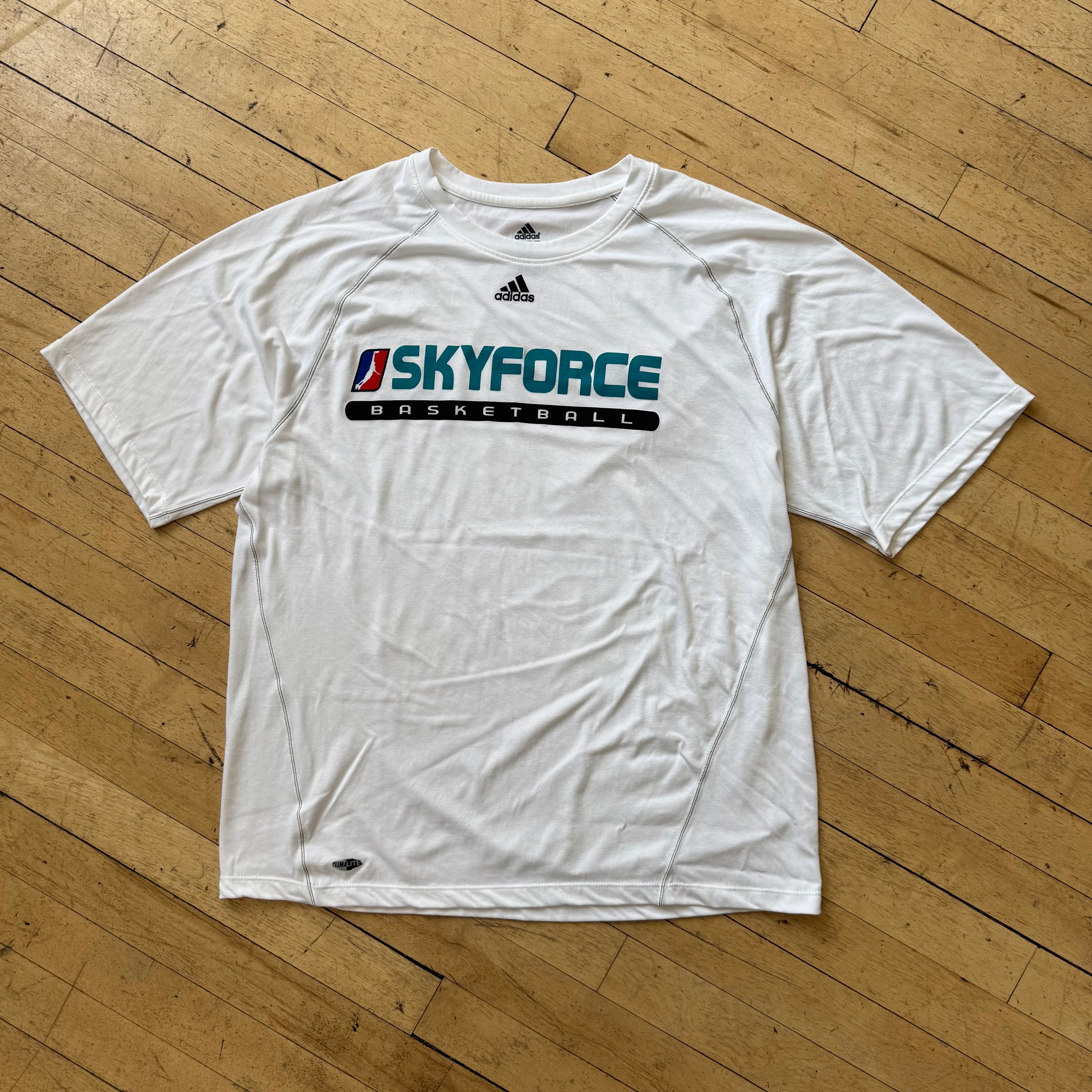 Y2K Sky Force Adidas Dri-Fit T-shirt Sz L