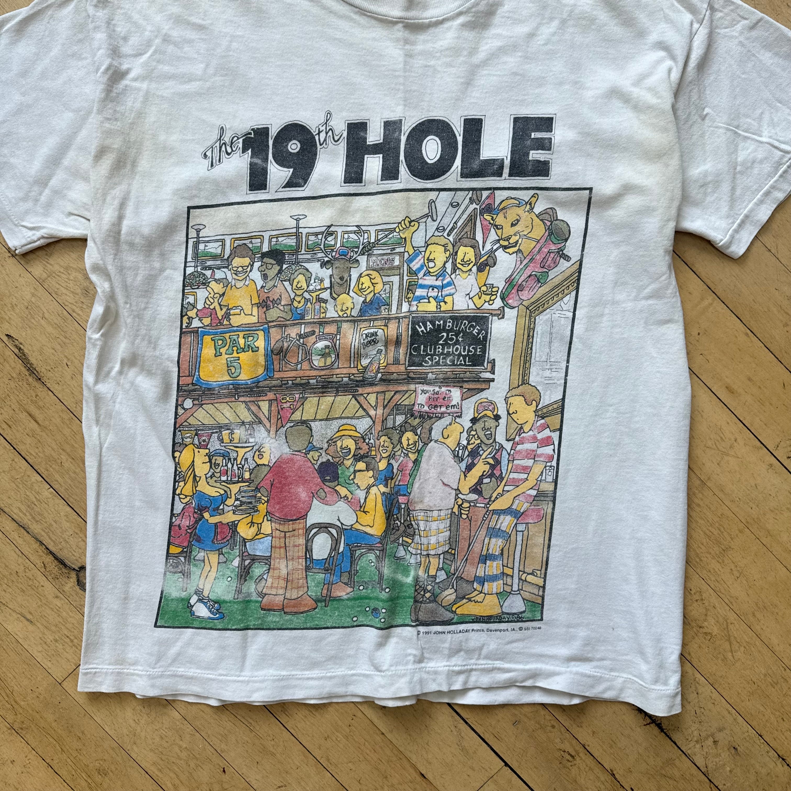 Vintage 19th Hole Golf T-shirt Sz M