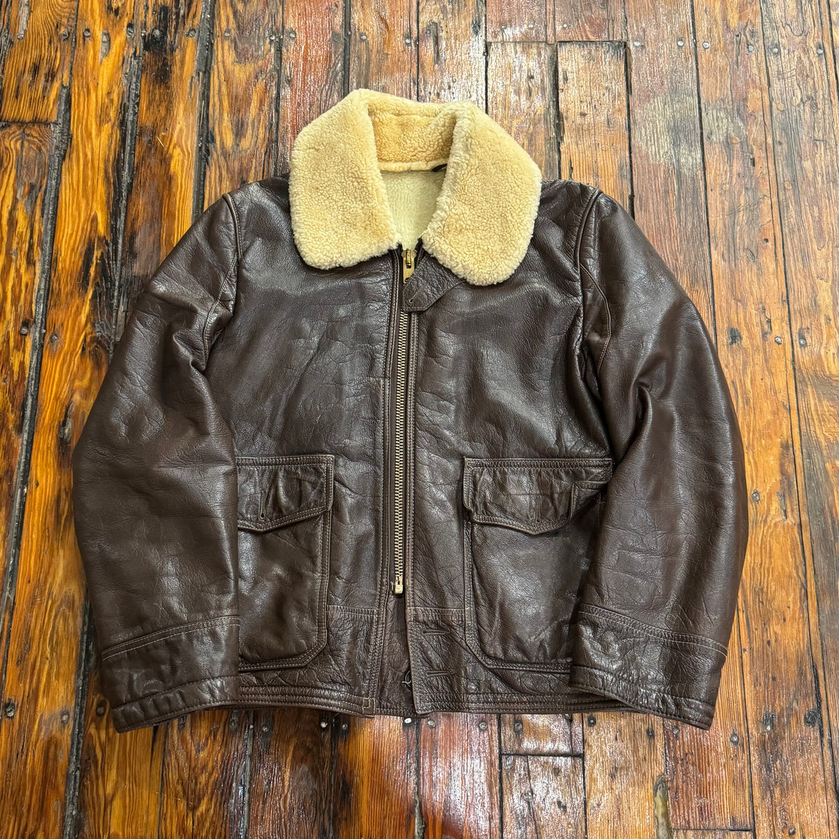 Vintage Peter’s Lined Leather Jacket Sz M