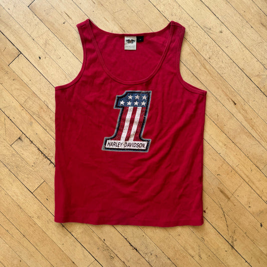 Vintage Harley Davidson 1 Tank Top T-shirt Sz XL