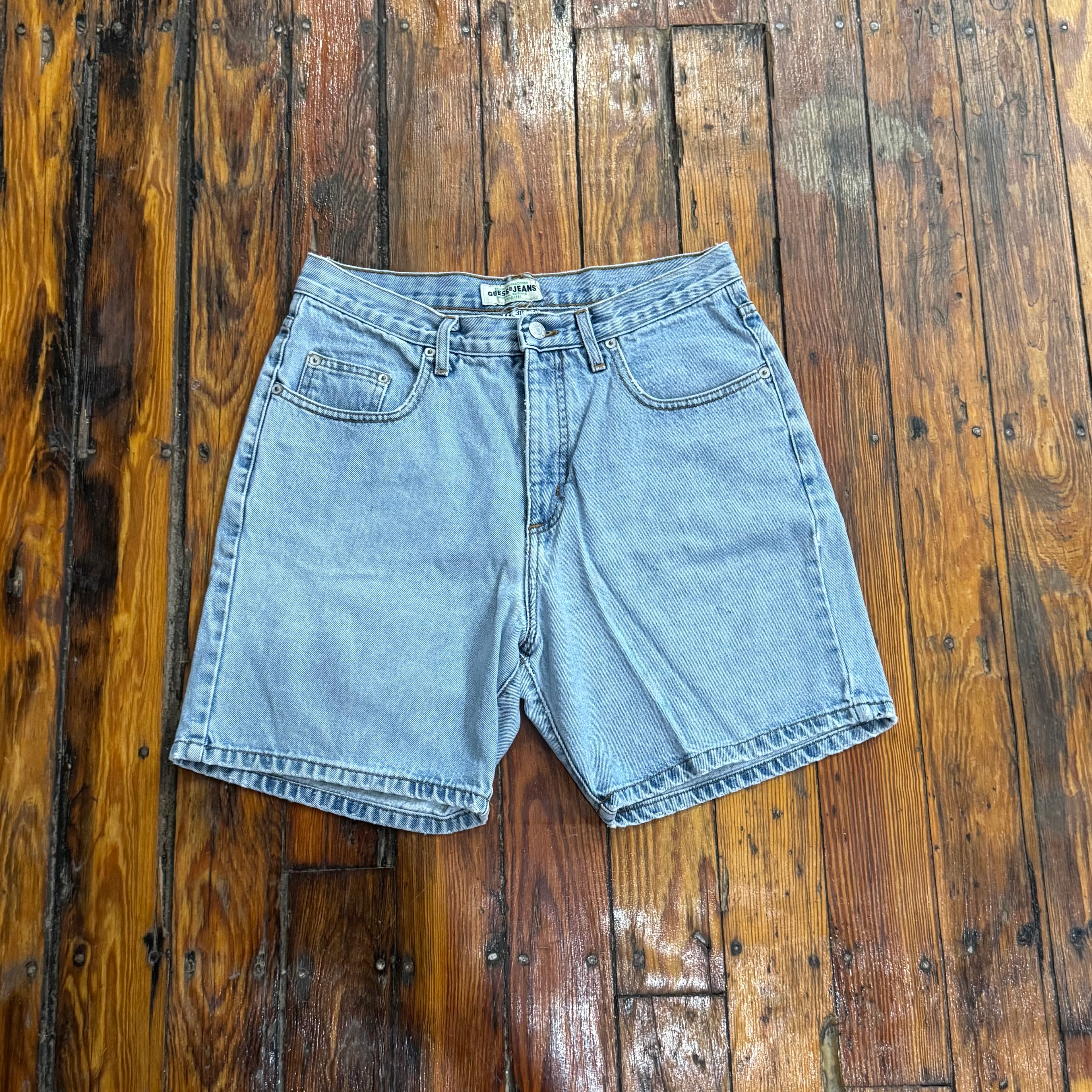 Vintage Guess USA Denim Jean Shorts Sz 30