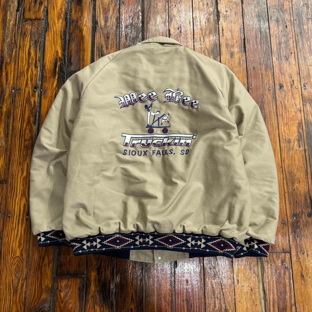 Vintage Wee Bee Truckin Sioux Falls Jacket Sz L
