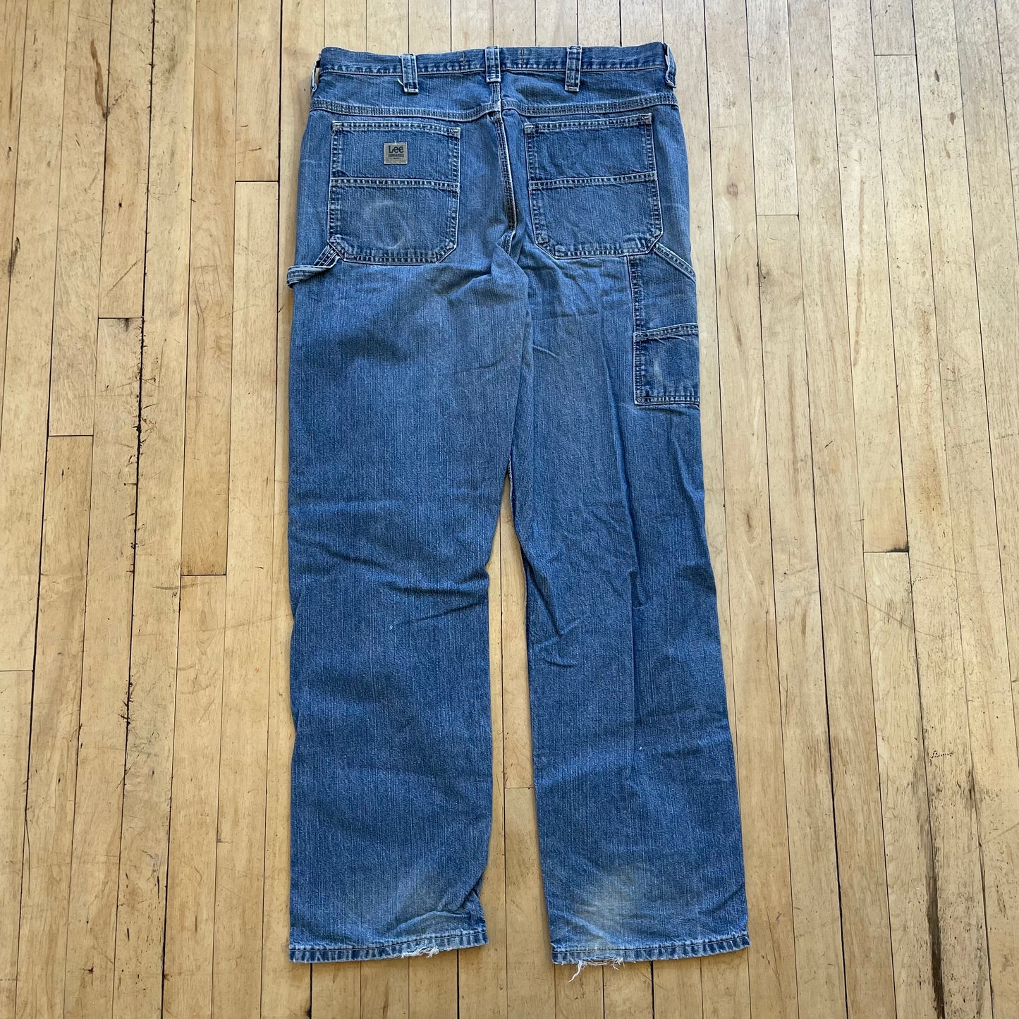 90s Lee Dungarees Carpenter Denim Jeans Sz 36x32